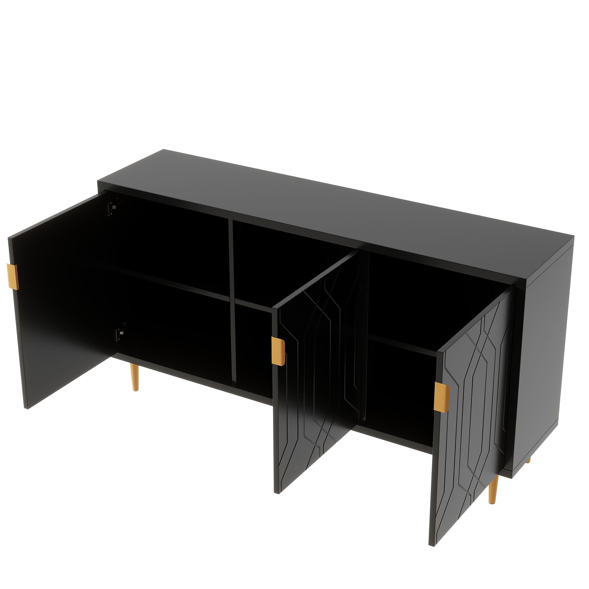 Modern TV Stand With 3 Doors And Adjustable Shelves - Best Buy Furniture