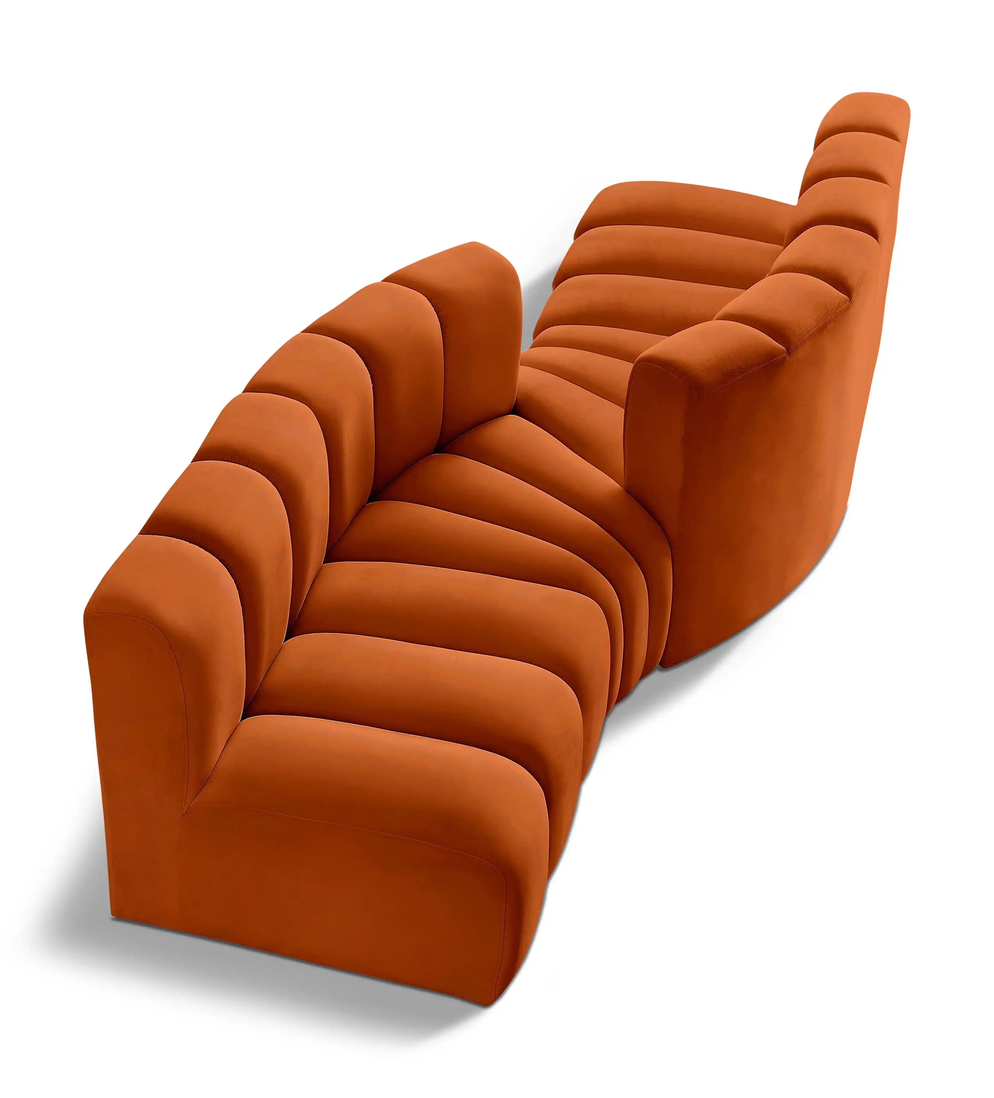 Arc - Velvet 4 Piece Sofa - Best Buy Furniture
