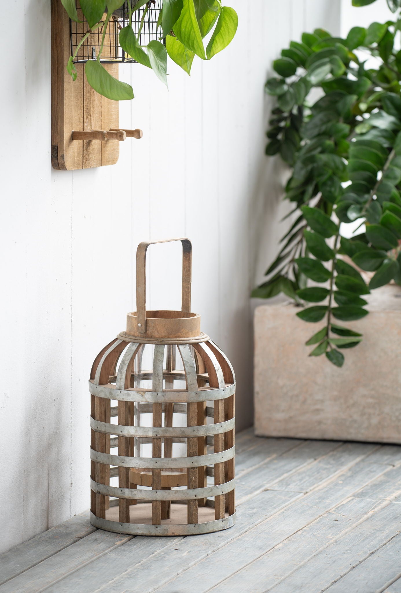Decorative Lantern With Handle, Wooden Lantern For Indoor Outdoor, Home Garden Wedding - Best Buy Furniture