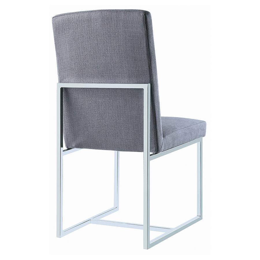 Mackinnon - Upholstered Dining Side Chair (Set of 2) - Gray - Best Buy Furniture