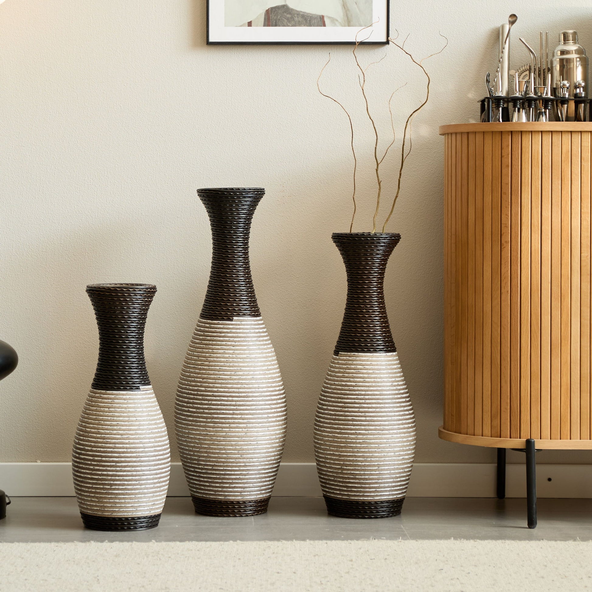 Designer Floor Vases, Large Vases For Home Decor Flooring (Set of 3) - Best Buy Furniture
