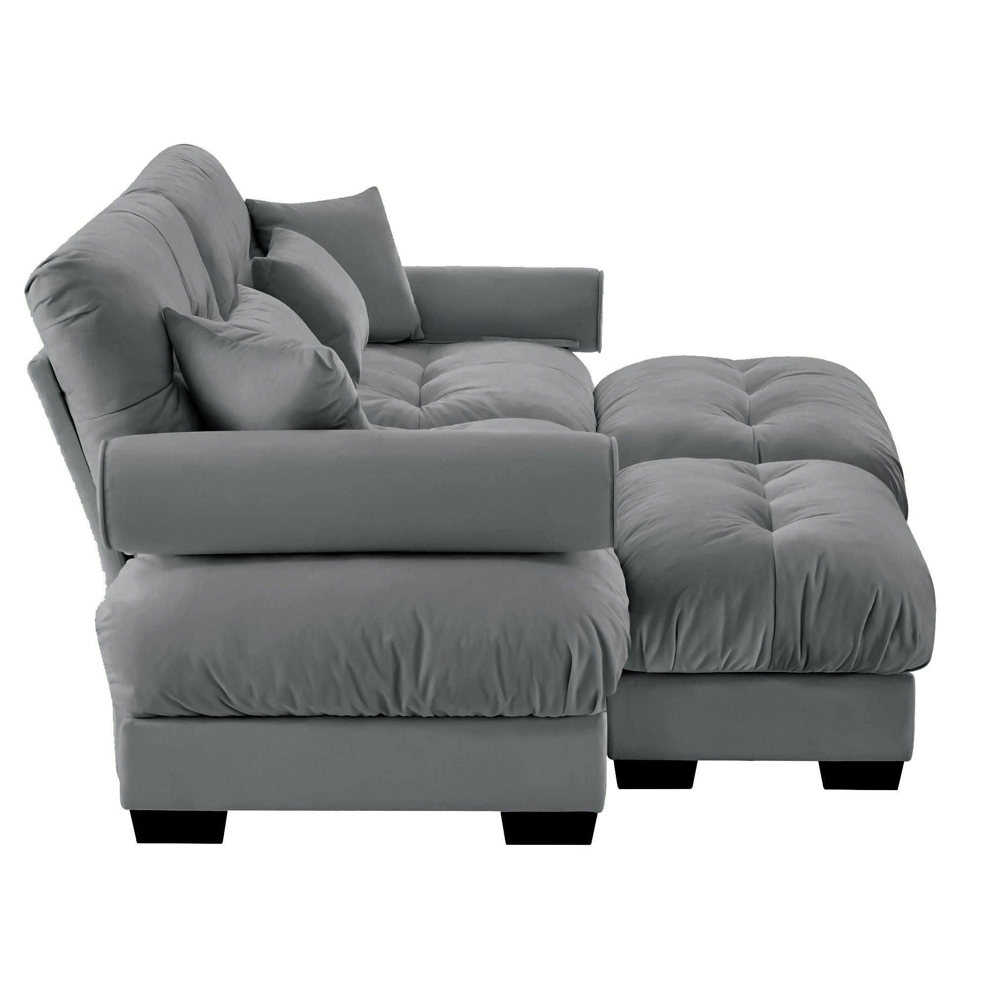 Super Comfort Oversized Modular Sectional Sofa With Movable Ottoman - Best Buy Furniture