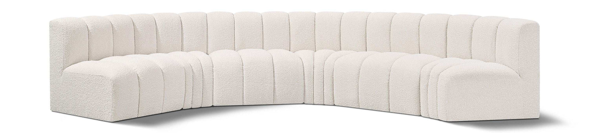 Arc - Boucle Fabric 6 Piece U-Shaped Modular Sofa - Best Buy Furniture