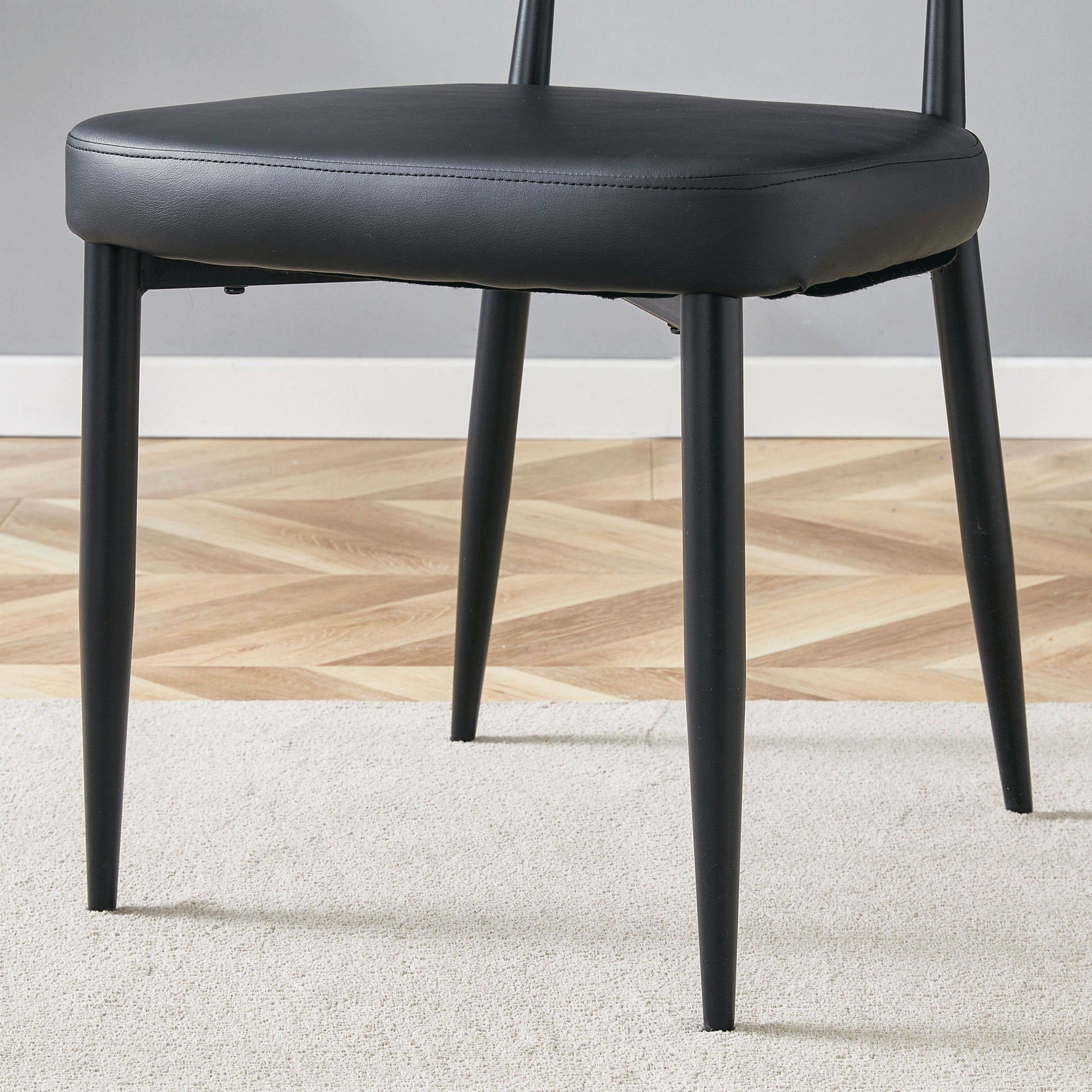 Minimalist Ergonomic Dining Chair With Curved Backres (Set of 4) - Best Buy Furniture