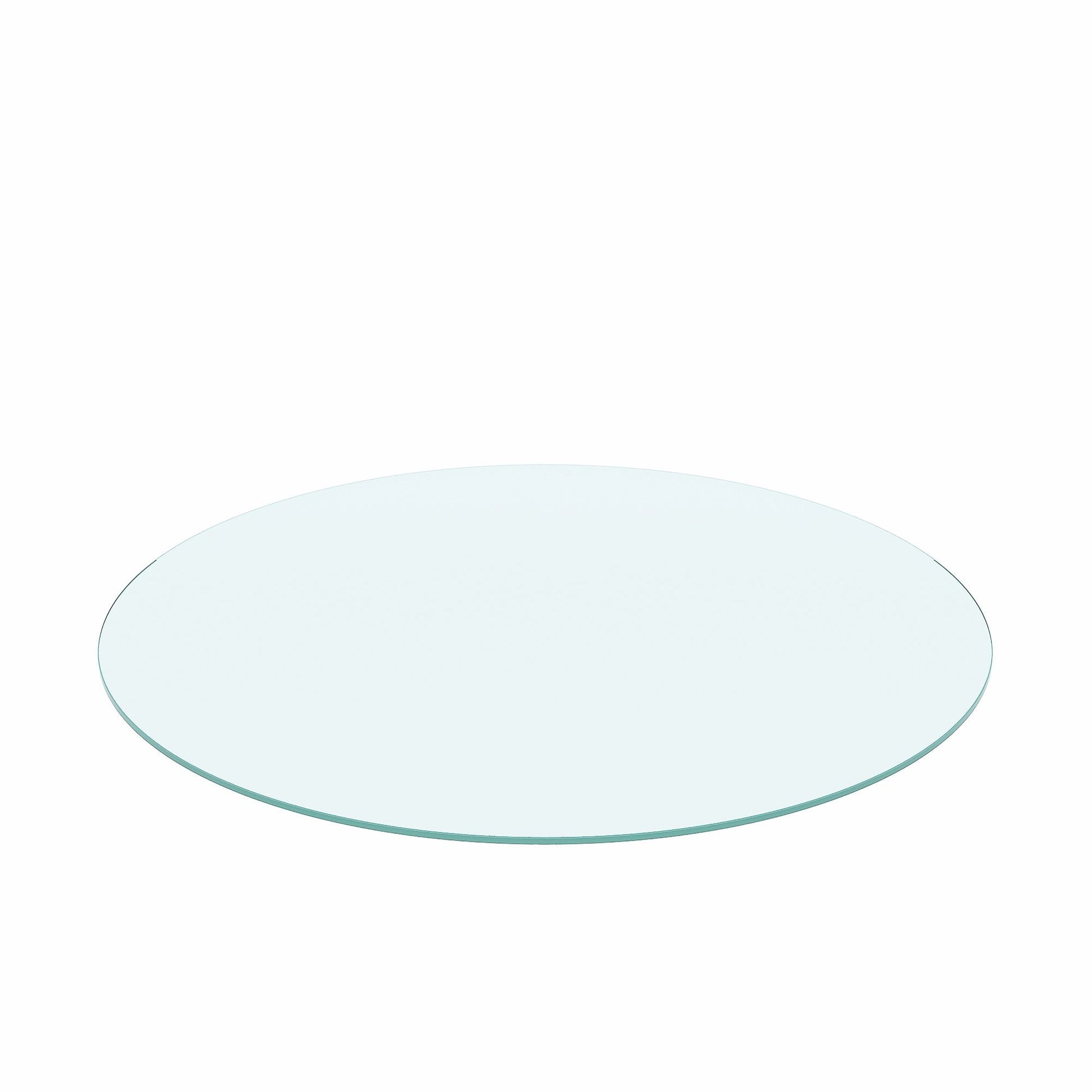 20" Round Tempered Glass Table Top Clear Glass 1 / 4" Thick Flat Polished Edge - Transparent - Best Buy Furniture