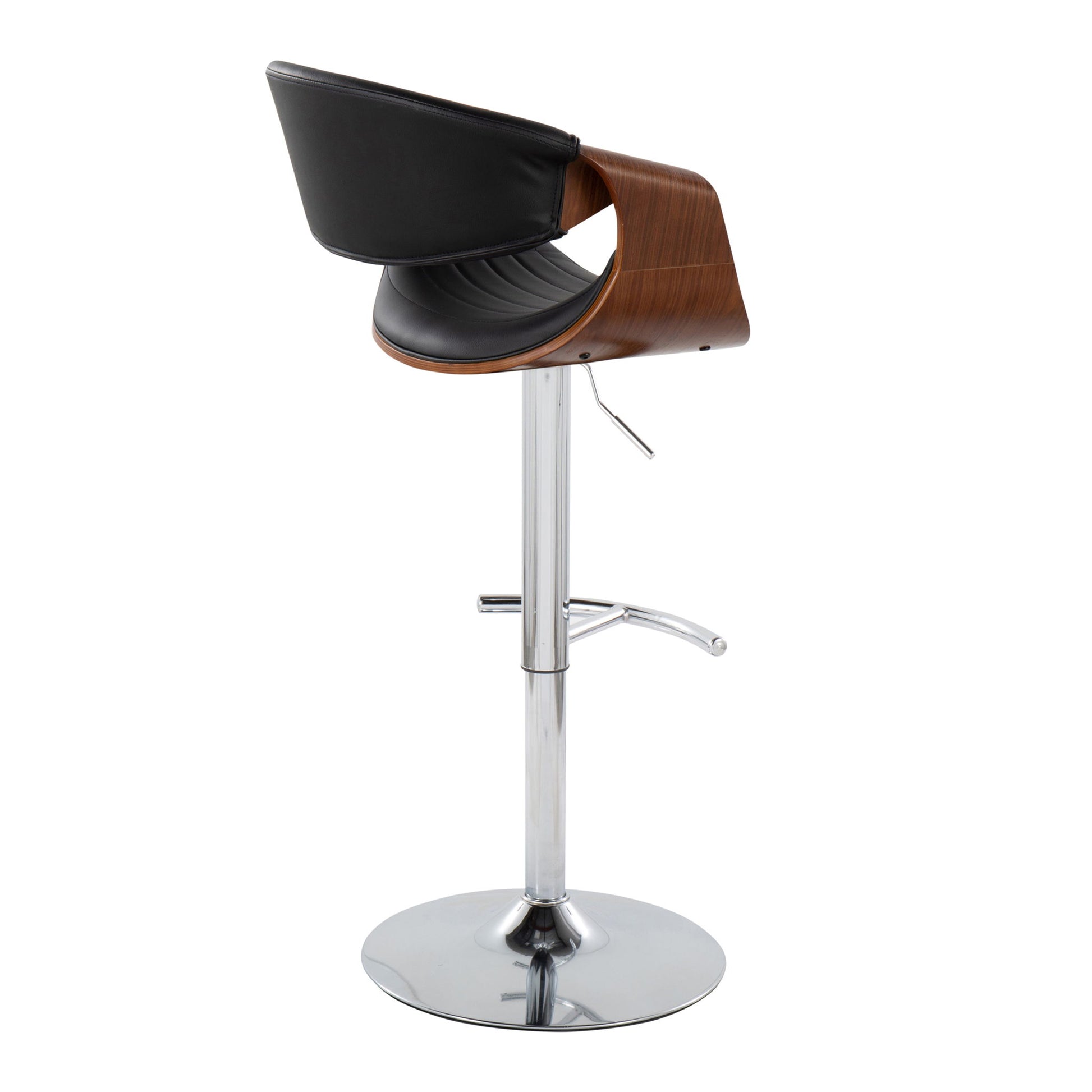 Symphony - Mid Century Modern Adjustable Barstool & Swivel With Rounded T Footrest (Set of 2) - Best Buy Furniture