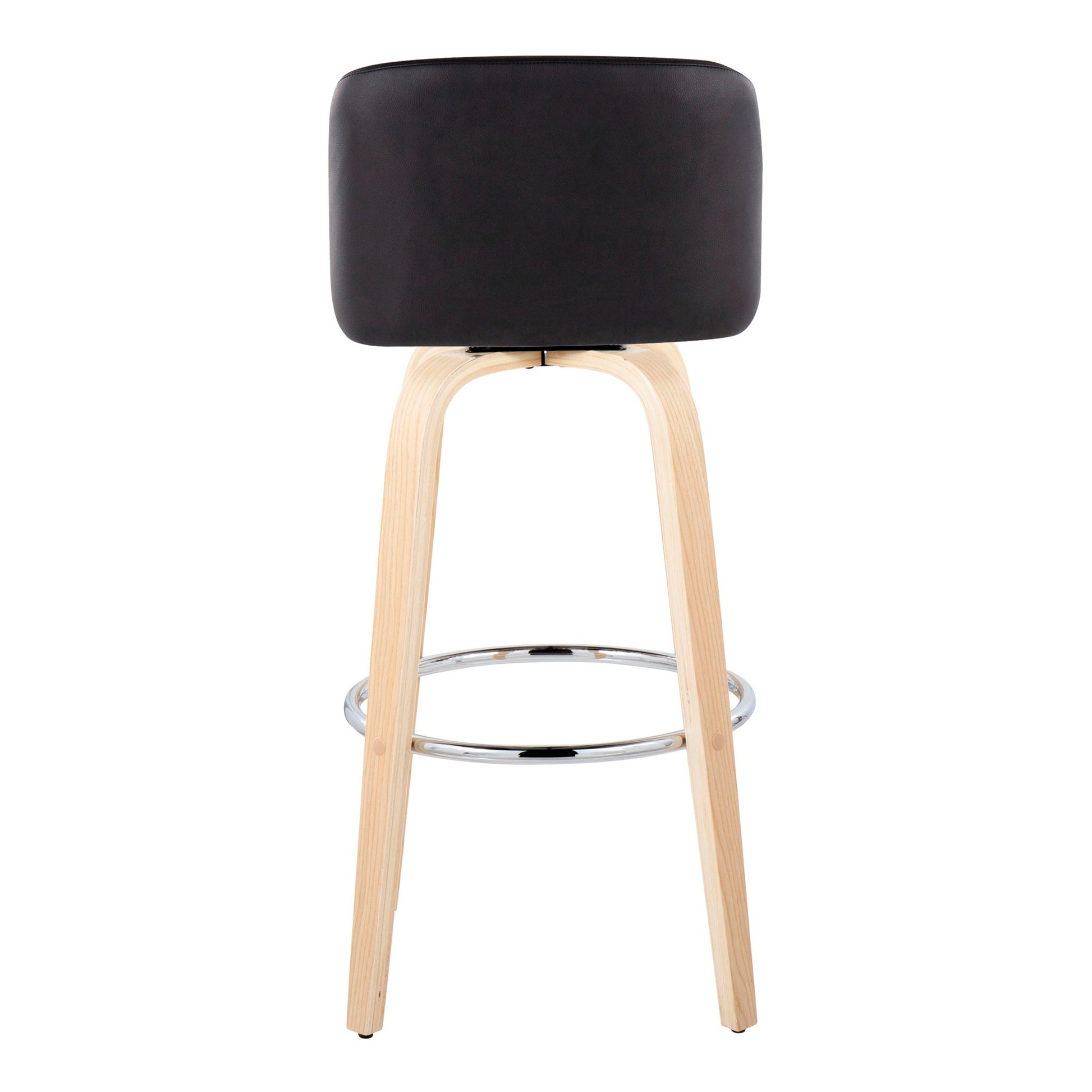 Toriano - Contemporary Fixed Height Barstool & Swivel With Round Footrest (Set of 2) - Best Buy Furniture