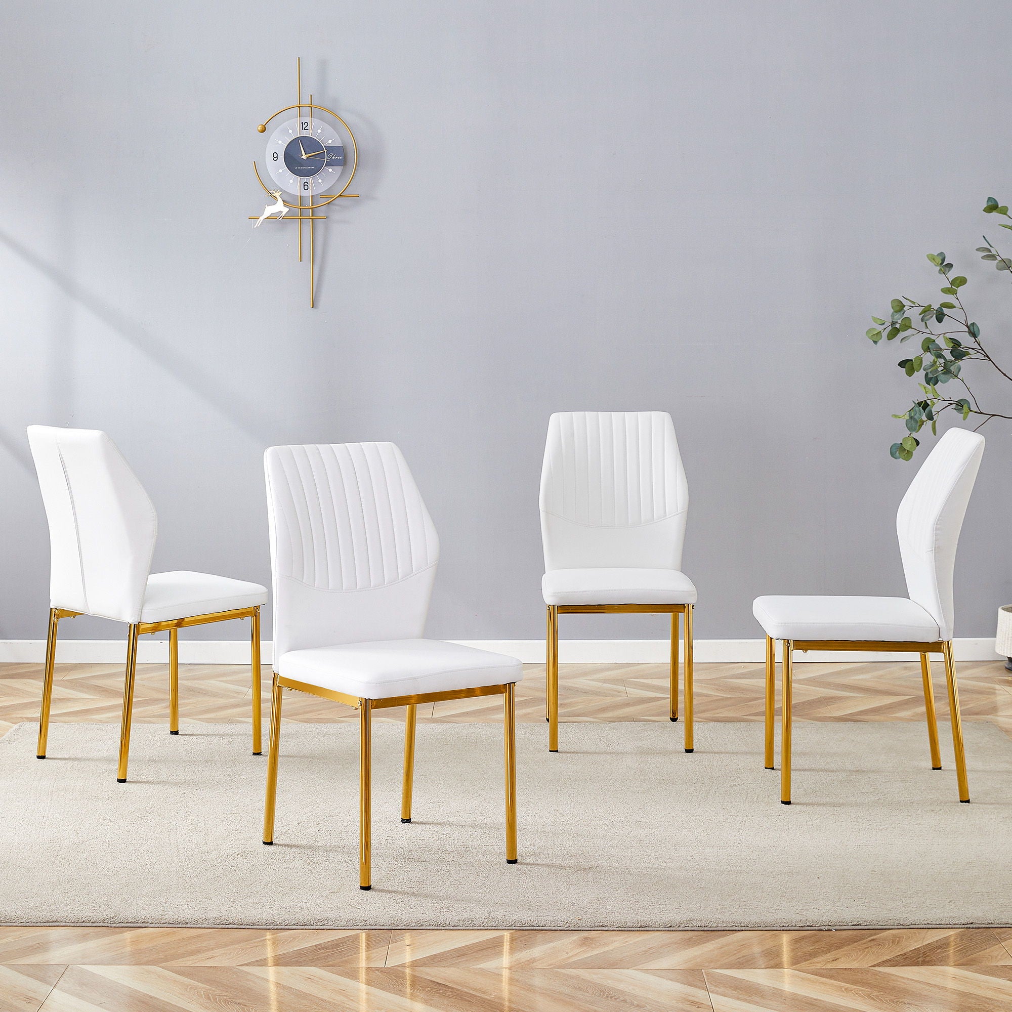 Luxury Simple Chair With Metal Gold Leg - Best Buy Furniture