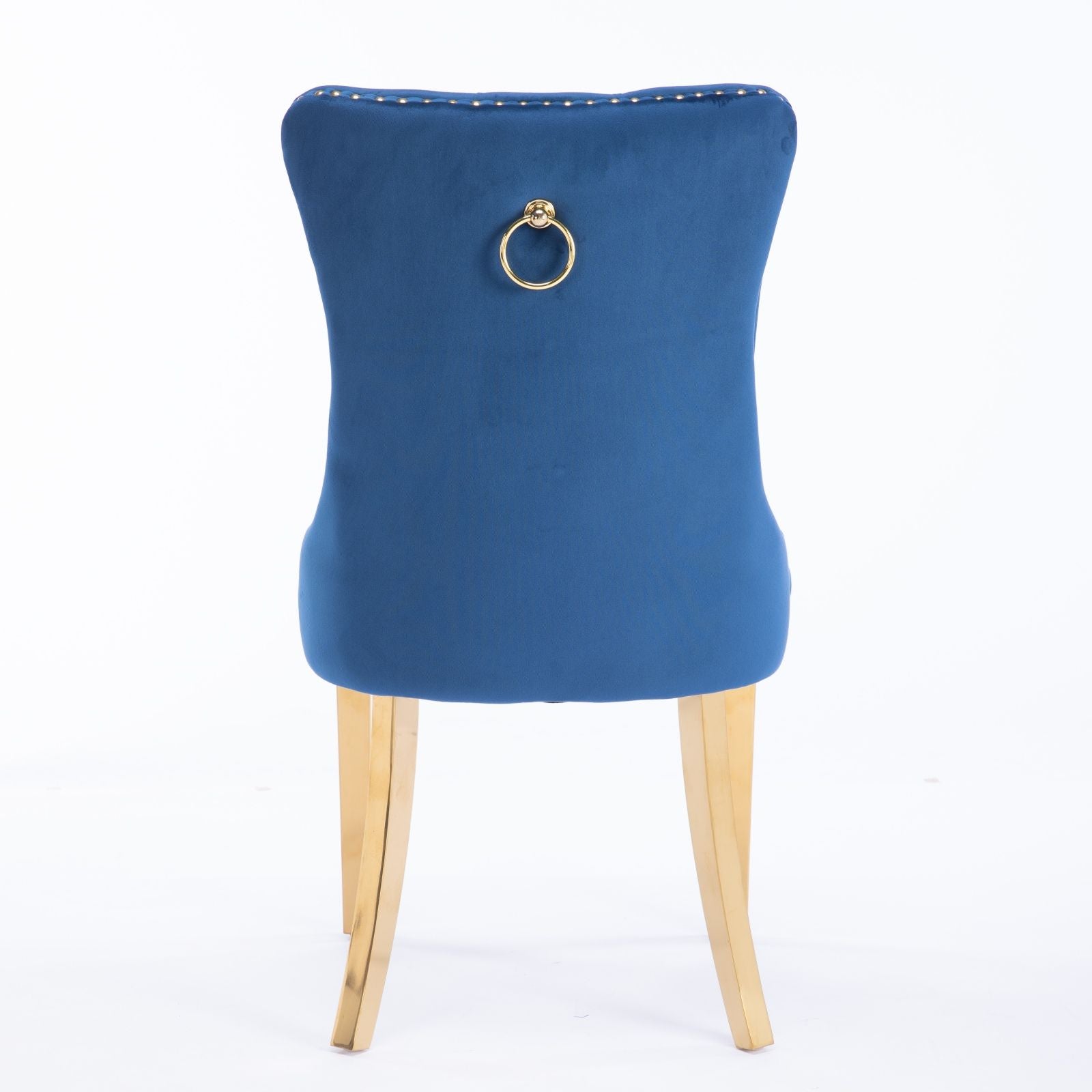 Nikki - Modern, High-End Tufted Solid Wood Contemporary Velvet Upholstered Dining Chair With Golden Stainless Steel Plating Legs, Nailhead Trim (Set of 2) - Best Buy Furniture