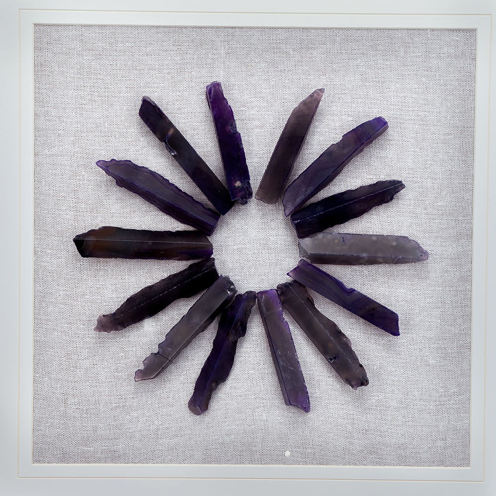 Grace Purple Agate Shadow Boxes Wall Art (Set of 2) - Multicolor - Best Buy Furniture