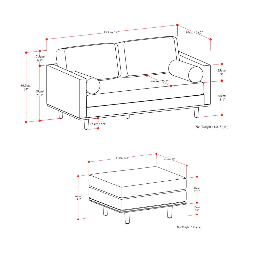 Morrison - Sofa And Ottoman Set - Best Buy Furniture