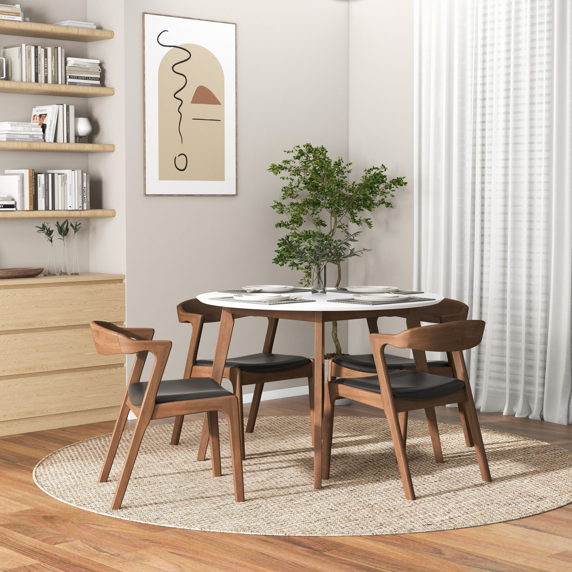 Dakota - Mid-Century Modern Velvet Dining Chair (Set of 2) - Best Buy Furniture