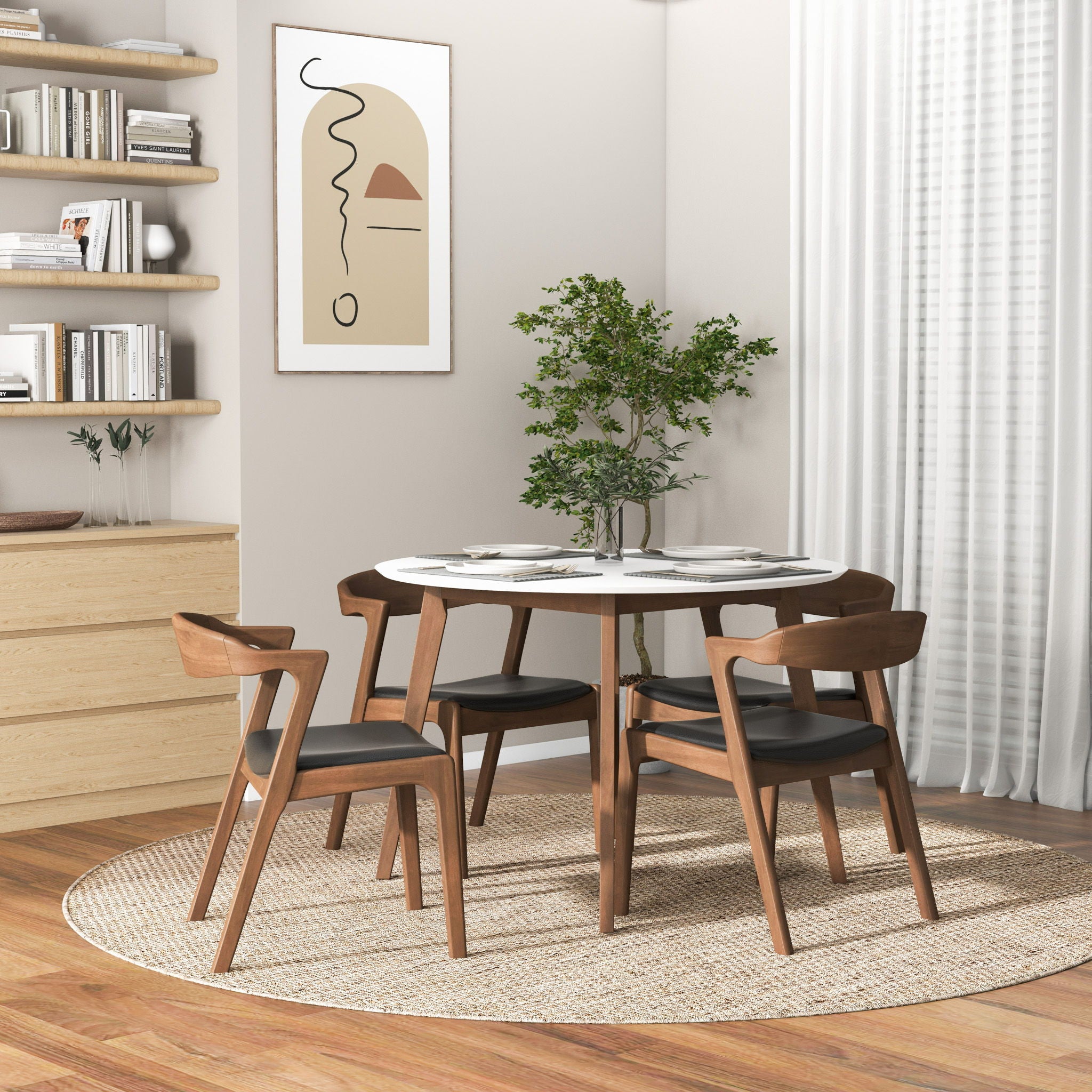 Dakota - Mid-Century Modern Velvet Dining Chair (Set of 2) - Best Buy Furniture