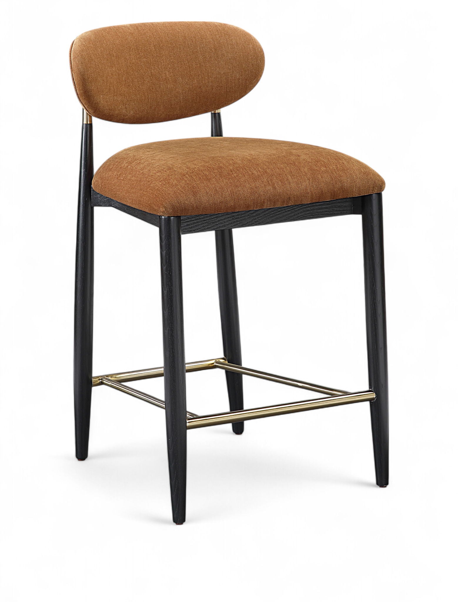 Riccio - Fabric Stool - Black Frame - Best Buy Furniture