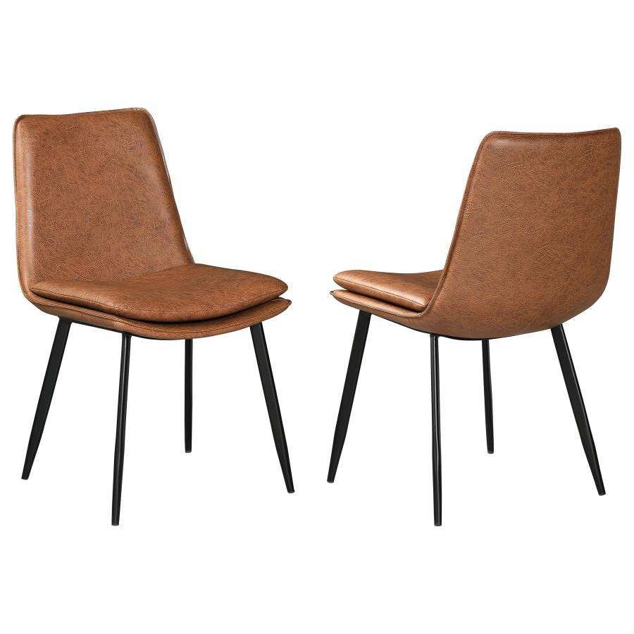 Ortega - Upholstered Dining Side Chair (Set of 2) - Coffee - Best Buy Furniture