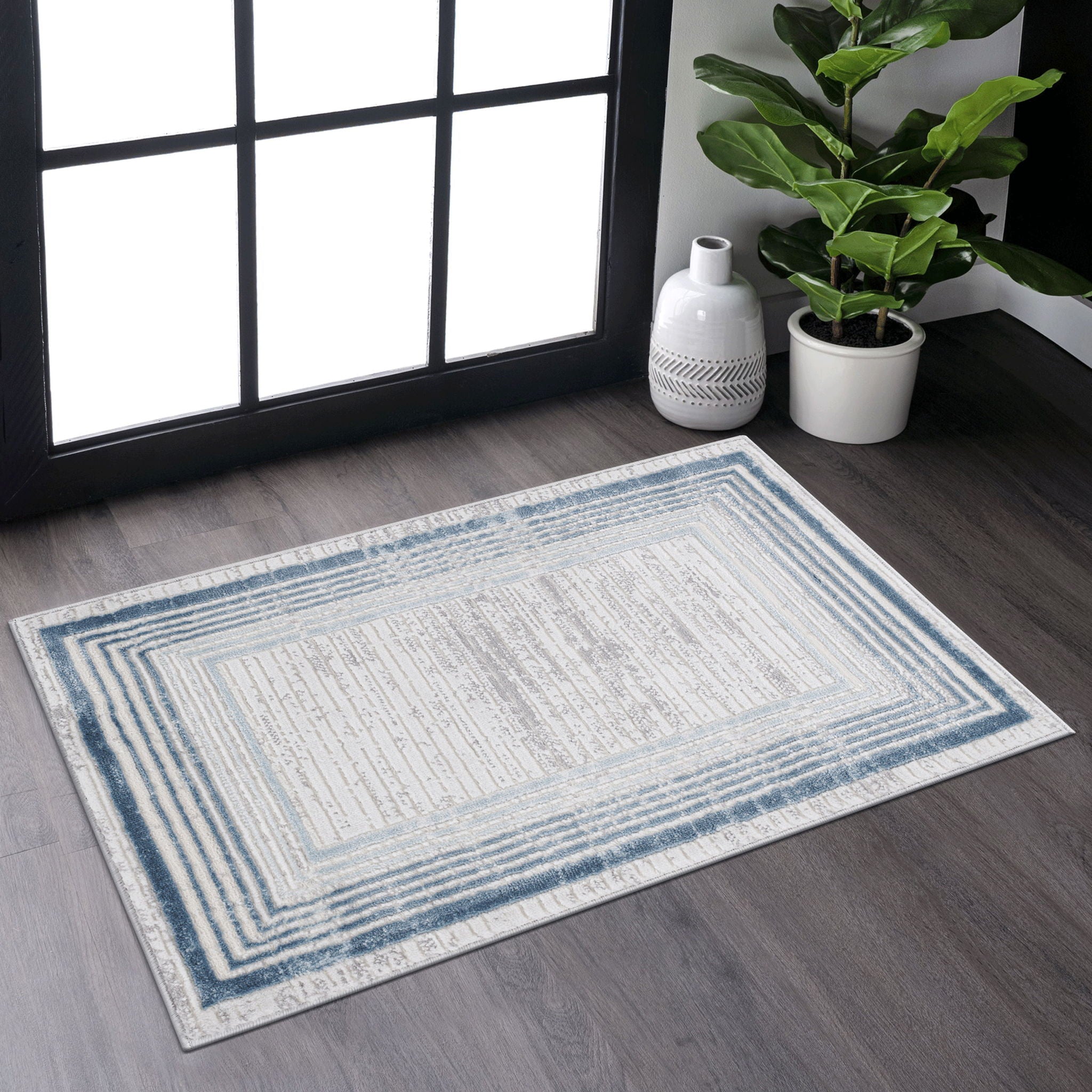 Marfi - Bordered Area Rug - Best Buy Furniture