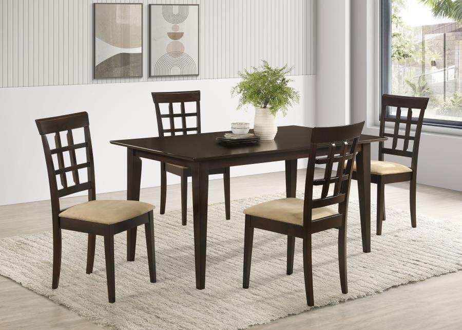 Gabriel - 5 Piece Rectangular 59" Dining Set - Cappuccino - Best Buy Furniture