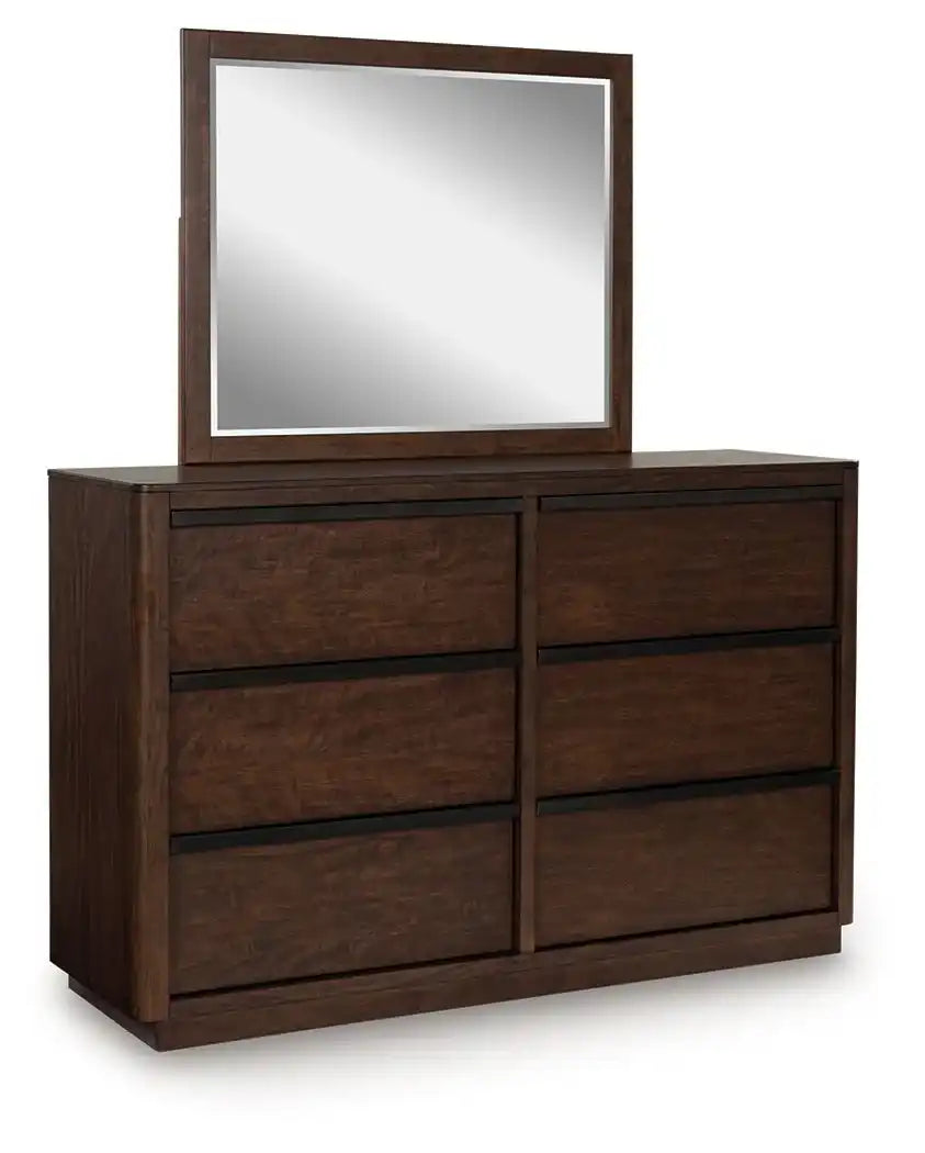 Dilenno - Dresser And Mirror - Dark Brown - Best Buy Furniture