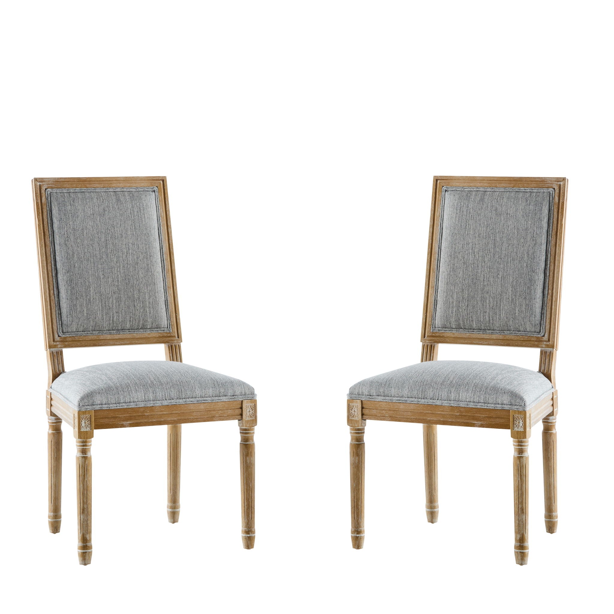 French Country Style Dining Chair With Upholstered Seating And Fluted Legs - Best Buy Furniture