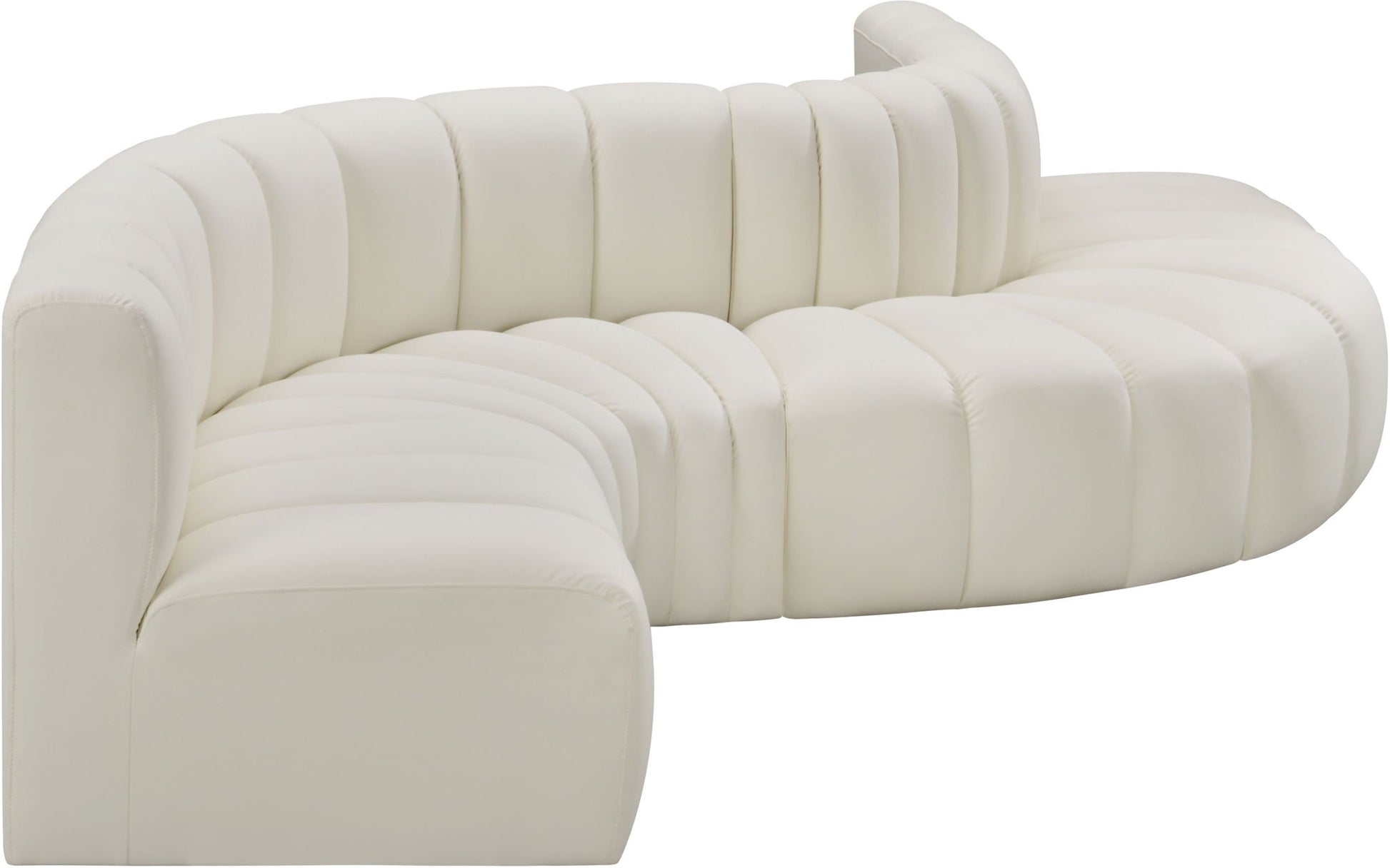 Arc - Faux Leather 6 Piece Curved Modular Sofa - Best Buy Furniture