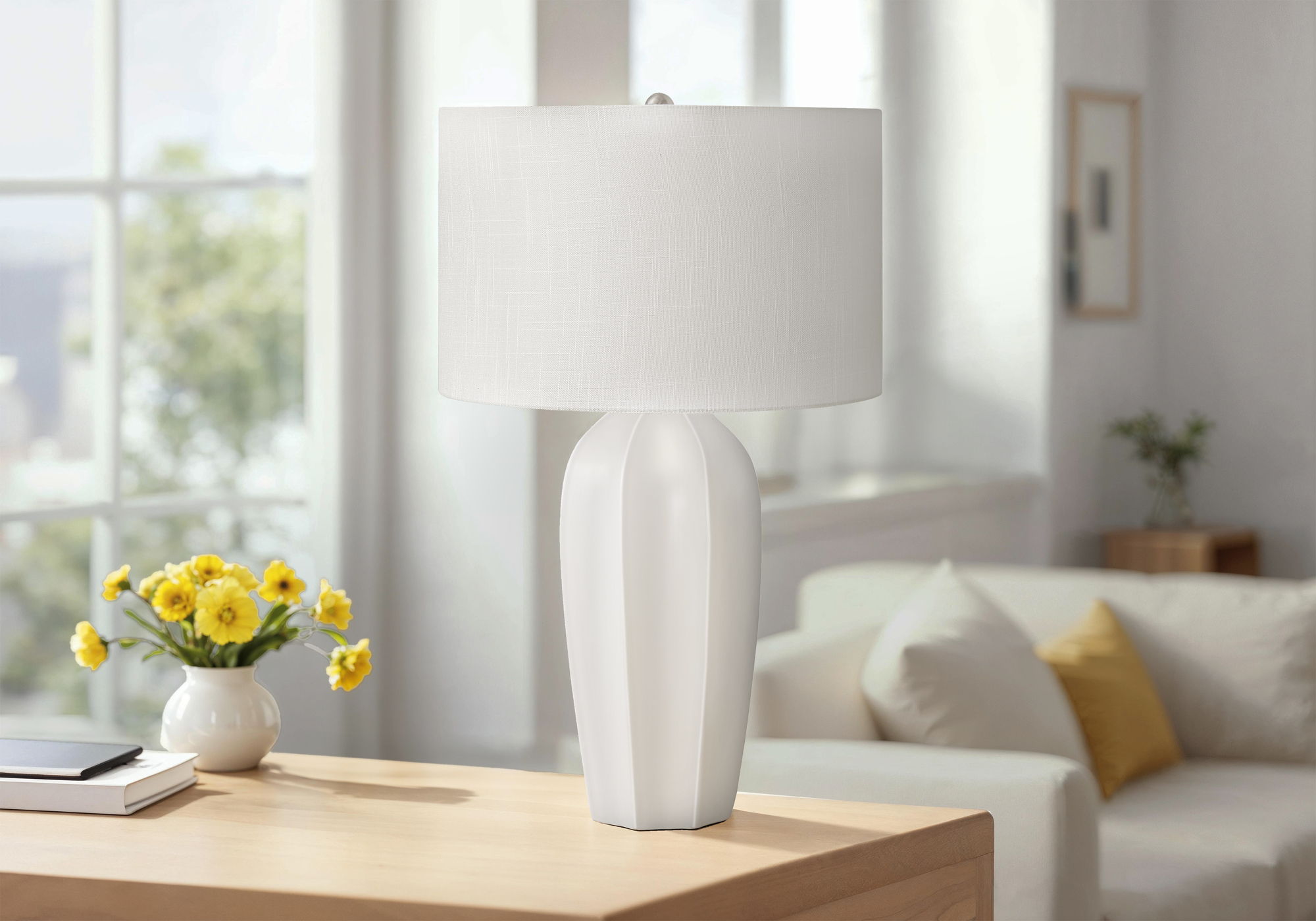 Modern Lighting, Table Lamp - Cream - Best Buy Furniture