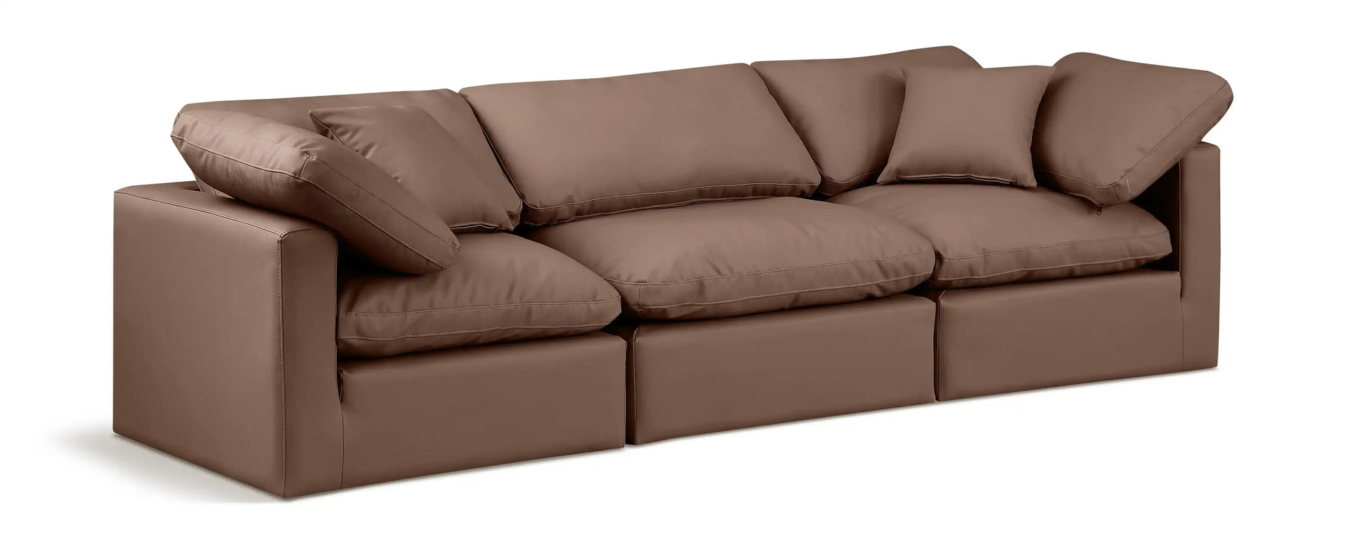 Indulge - Faux Leather 3 Seat Modular Sofa - Best Buy Furniture