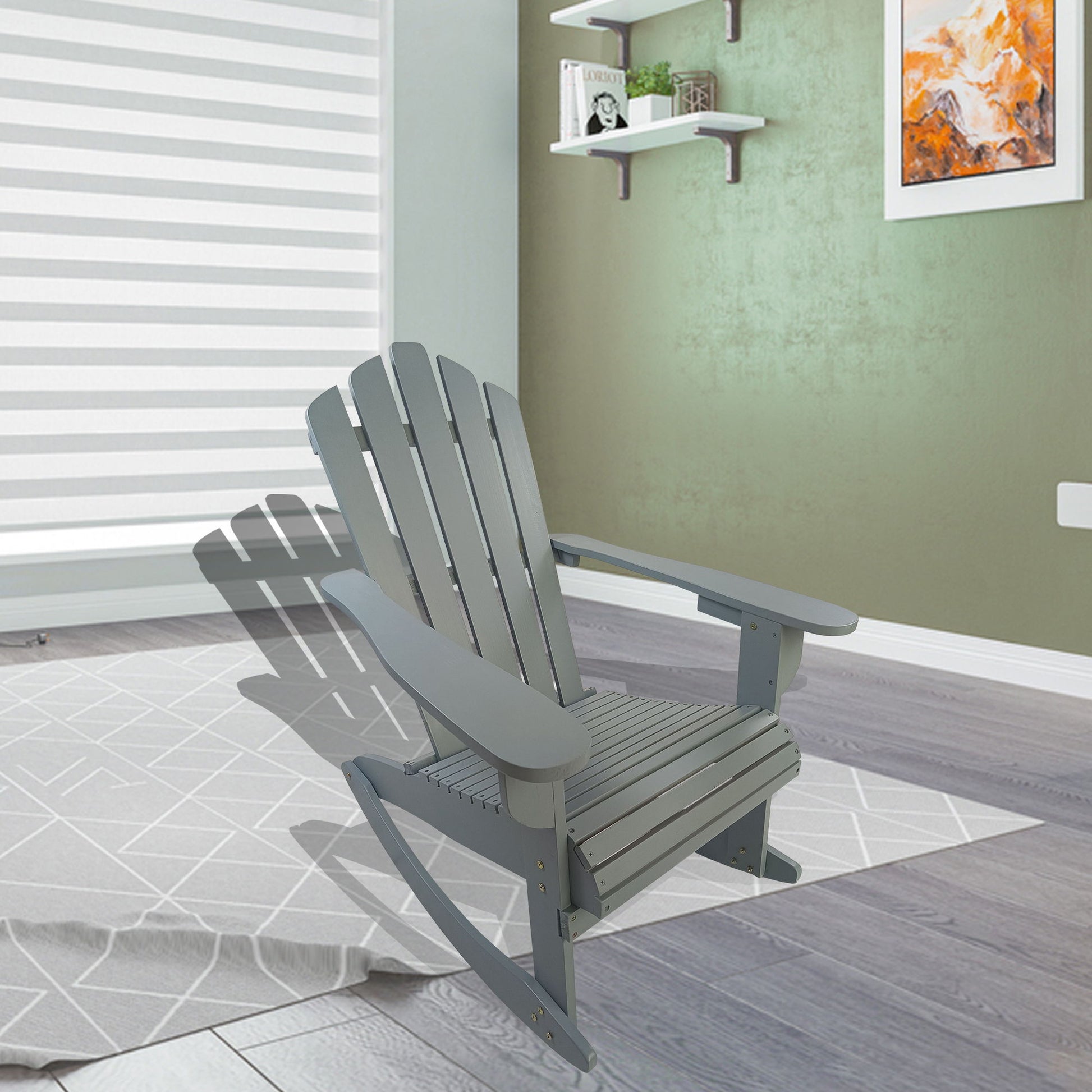 Reclining Outdoor Rocking Adirondack Chair - Best Buy Furniture