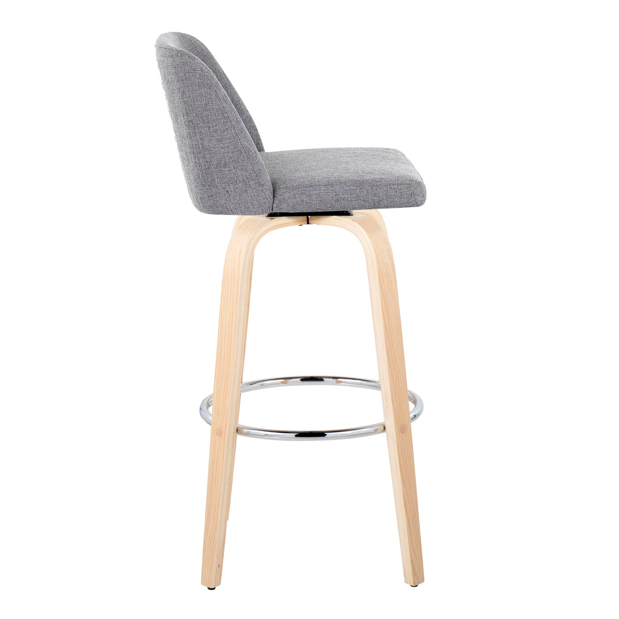 Toriano - Contemporary Fixed Height Barstool & Swivel With Round Footrest (Set of 2) - Best Buy Furniture