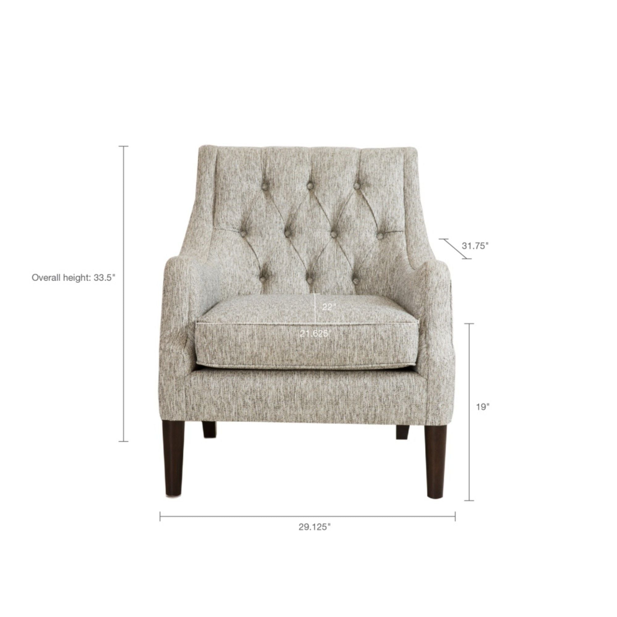 Button Tufted Accent Chair Vintage Style - Best Buy Furniture