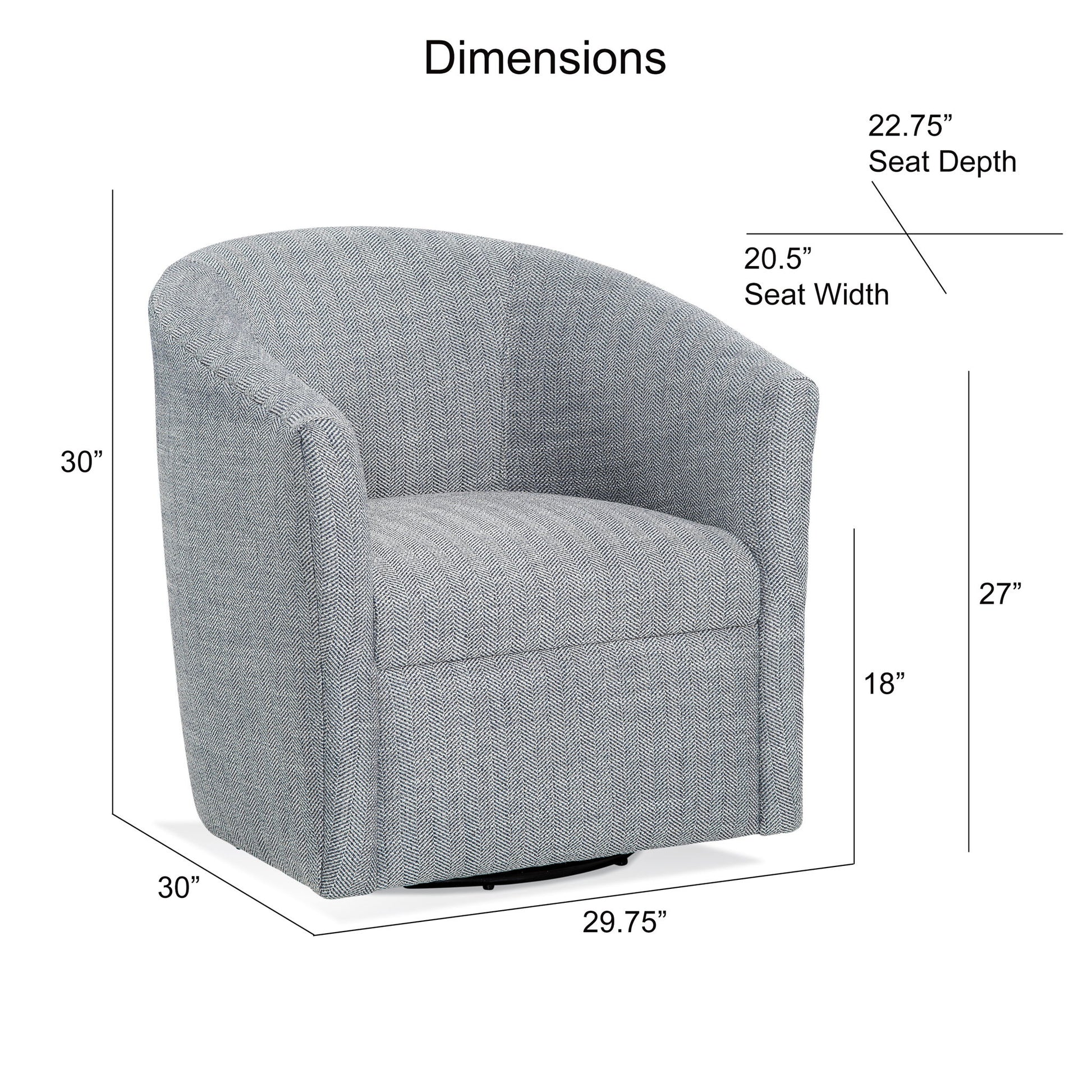 Lainey - Swivel Barrel Chair With 360 Degree Rotation - Best Buy Furniture