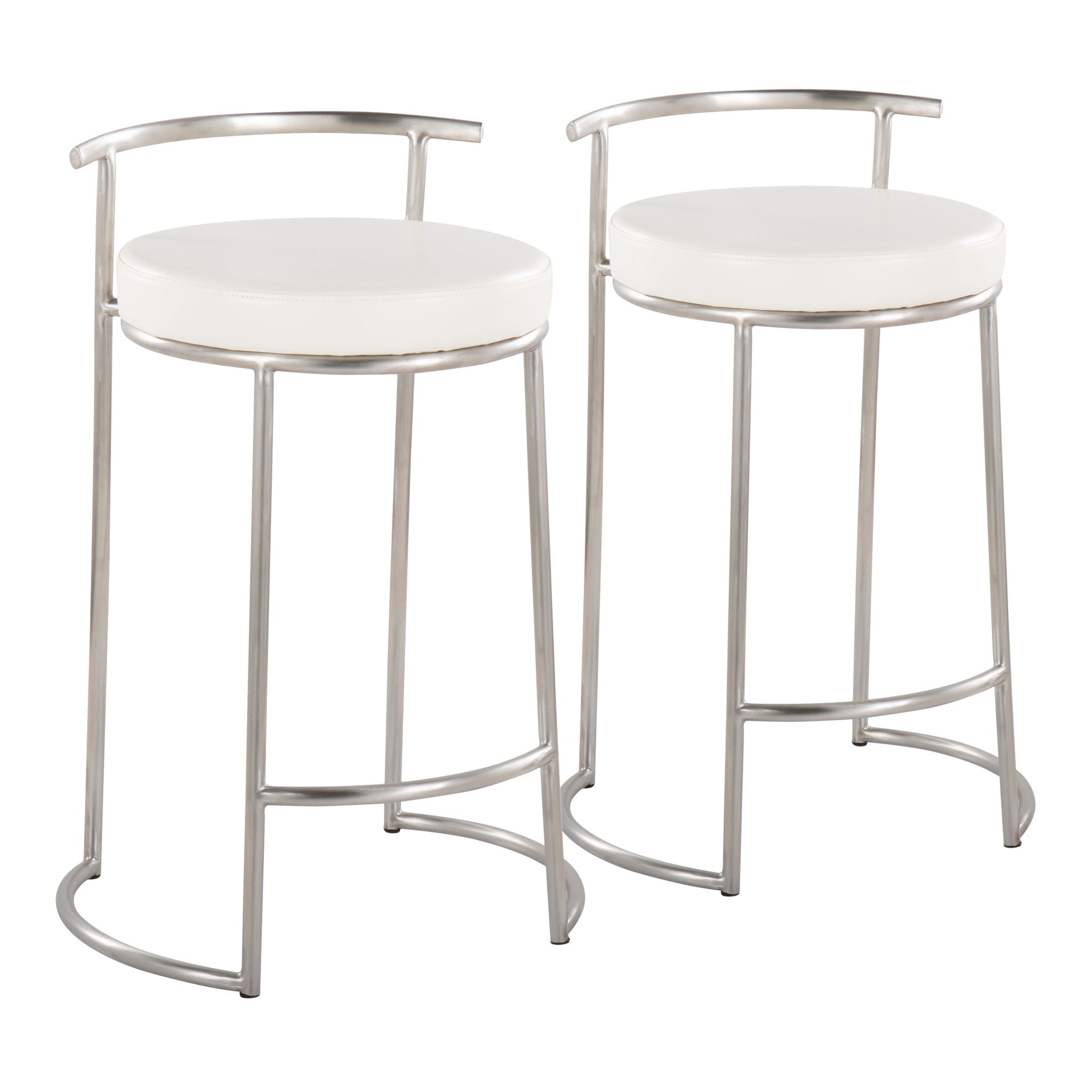 Fuji - Round, Contemporary Fixed Height Counter Stool (Set of 2) - Best Buy Furniture