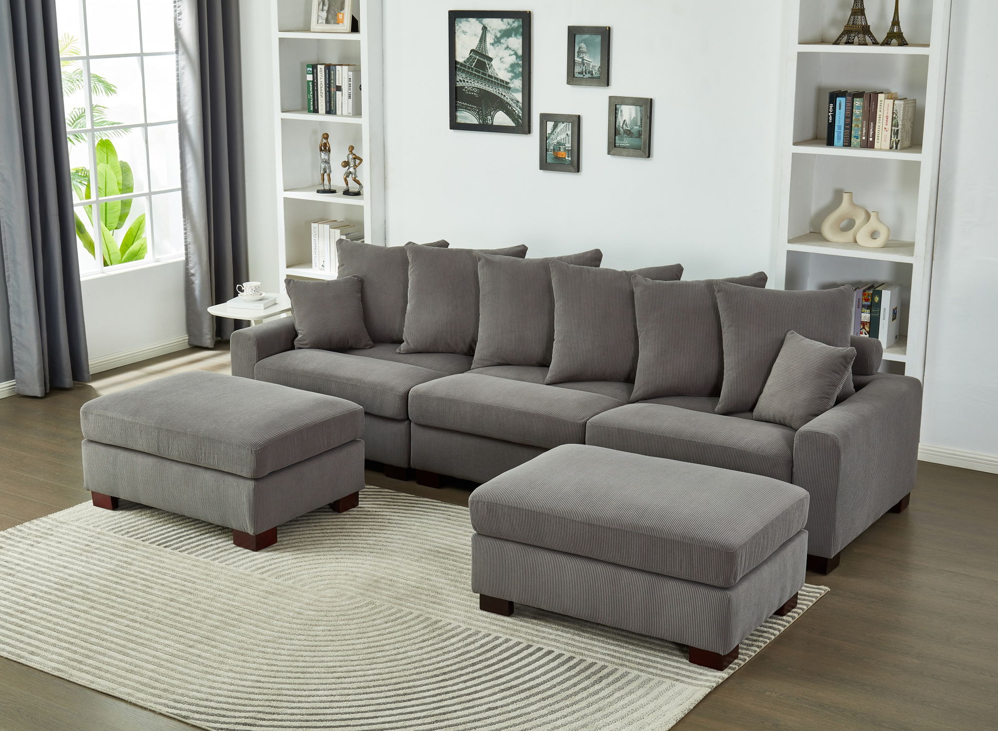 5 Seater Oversized Convertible L & U Shaped Couch - Best Buy Furniture