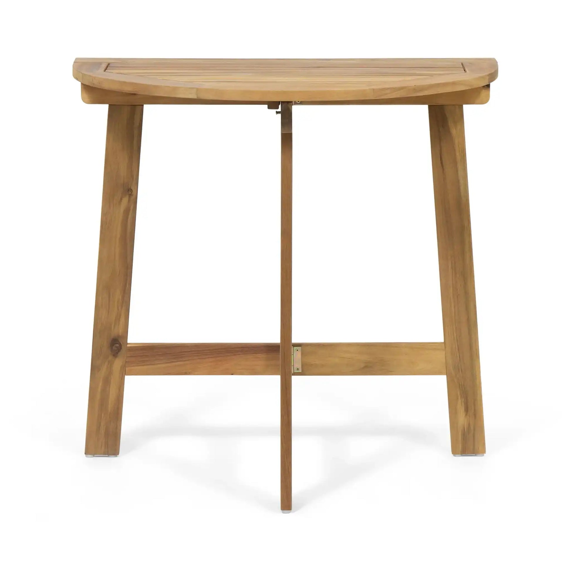 Outdoor Half Round Folding Acacia Wood Bistro Table - Best Buy Furniture