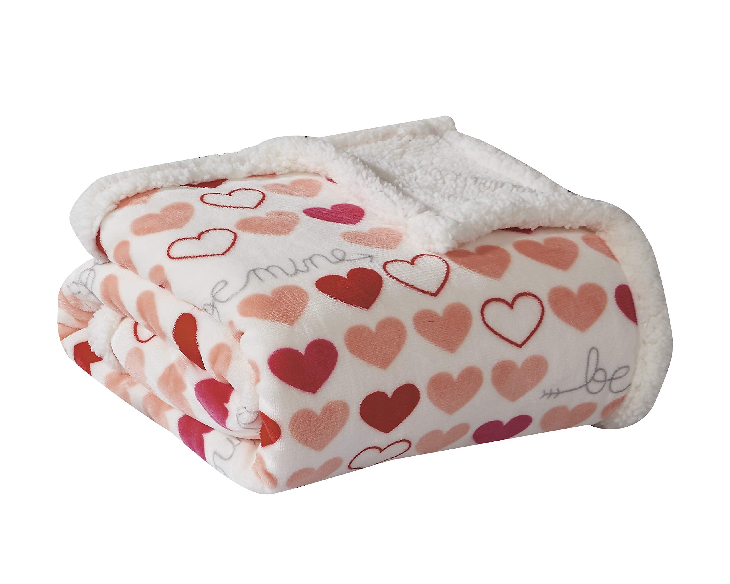 Faith, Hope, Love Home Decor Eiqocca Amor Eterno Be Mine Love Collection Valentine'S Day Heart Ultra Plush Throw Blanket - Best Buy Furniture