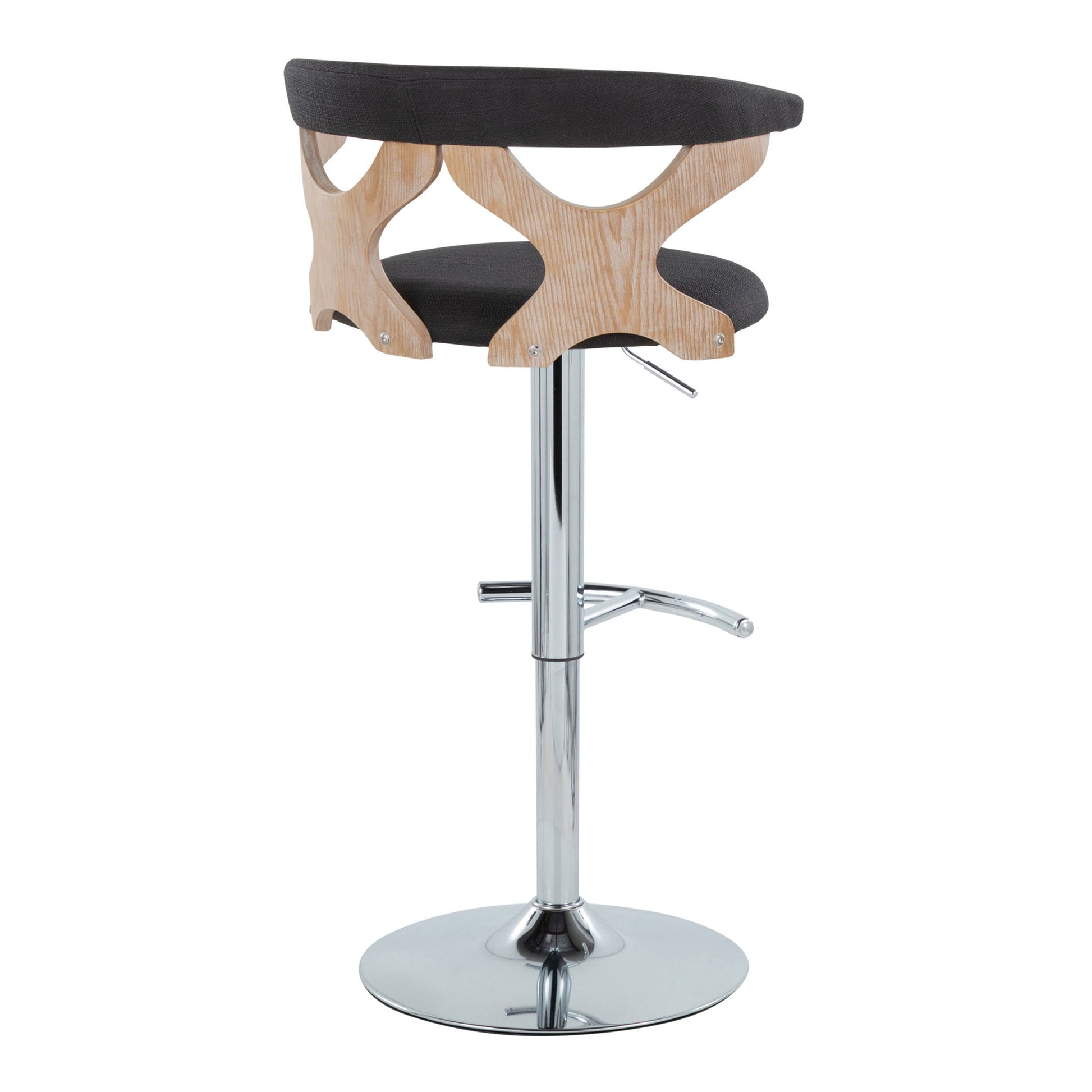 Gardenia - Contemporary Adjustable Barstool With Swivel / Rounded T Footrest (Set of 2) - Best Buy Furniture