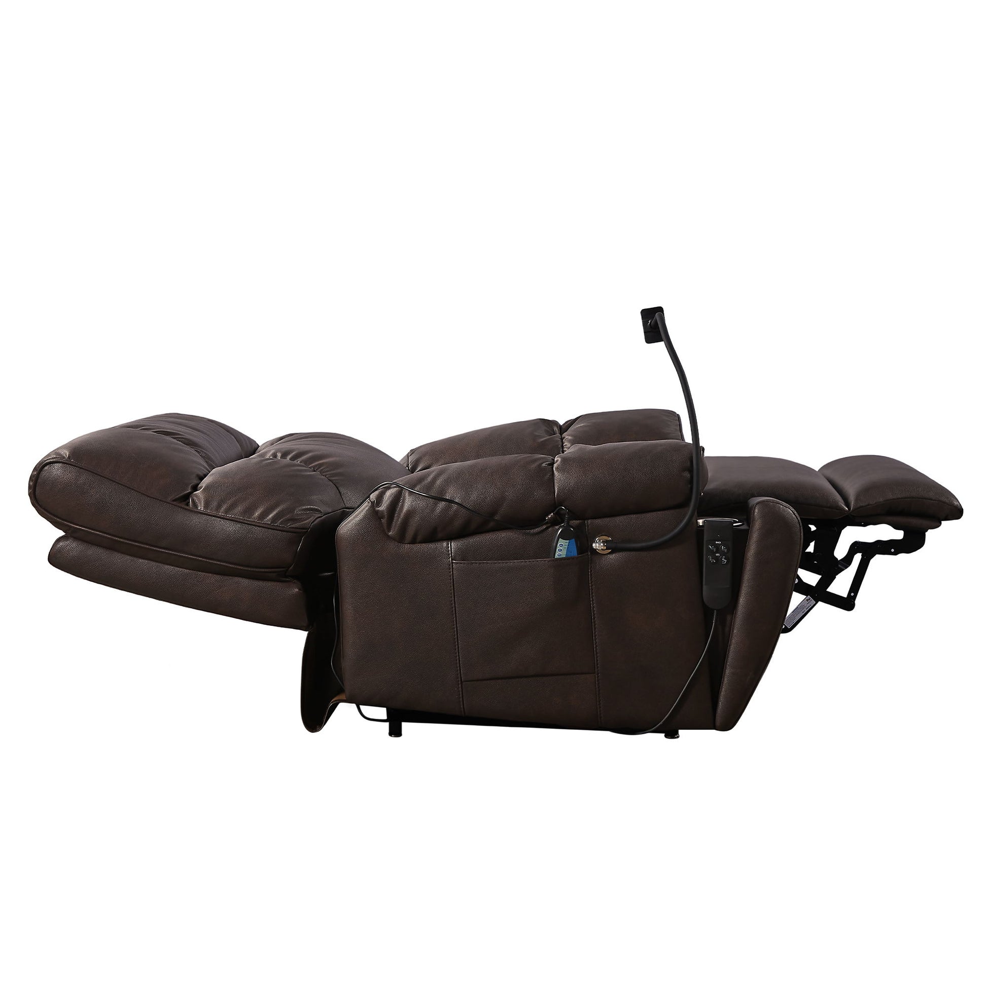 Recliner Chair With Phone Holder, Electric Power Lift Recliner Chair With 2 Motors Massage And Heat For Elderly, 3 Positions, 2 Side Pockets, Cup Holders - Best Buy Furniture