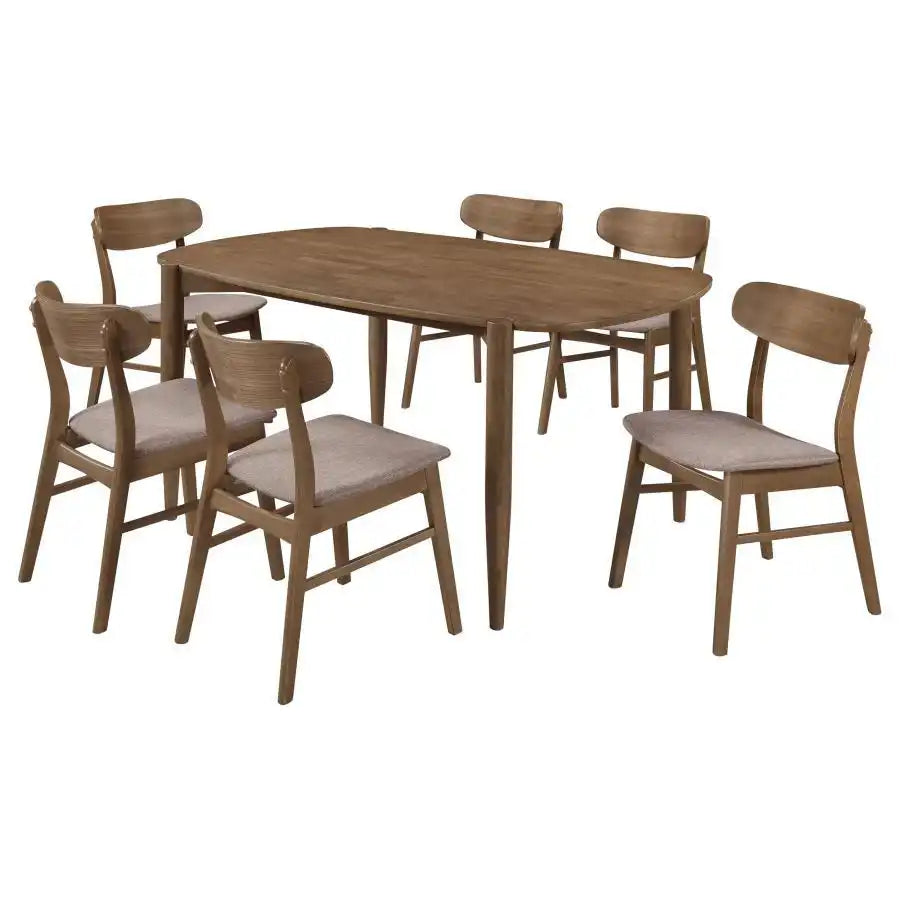 Dortch - Oval Solid Wood Dining Set - Best Buy Furniture