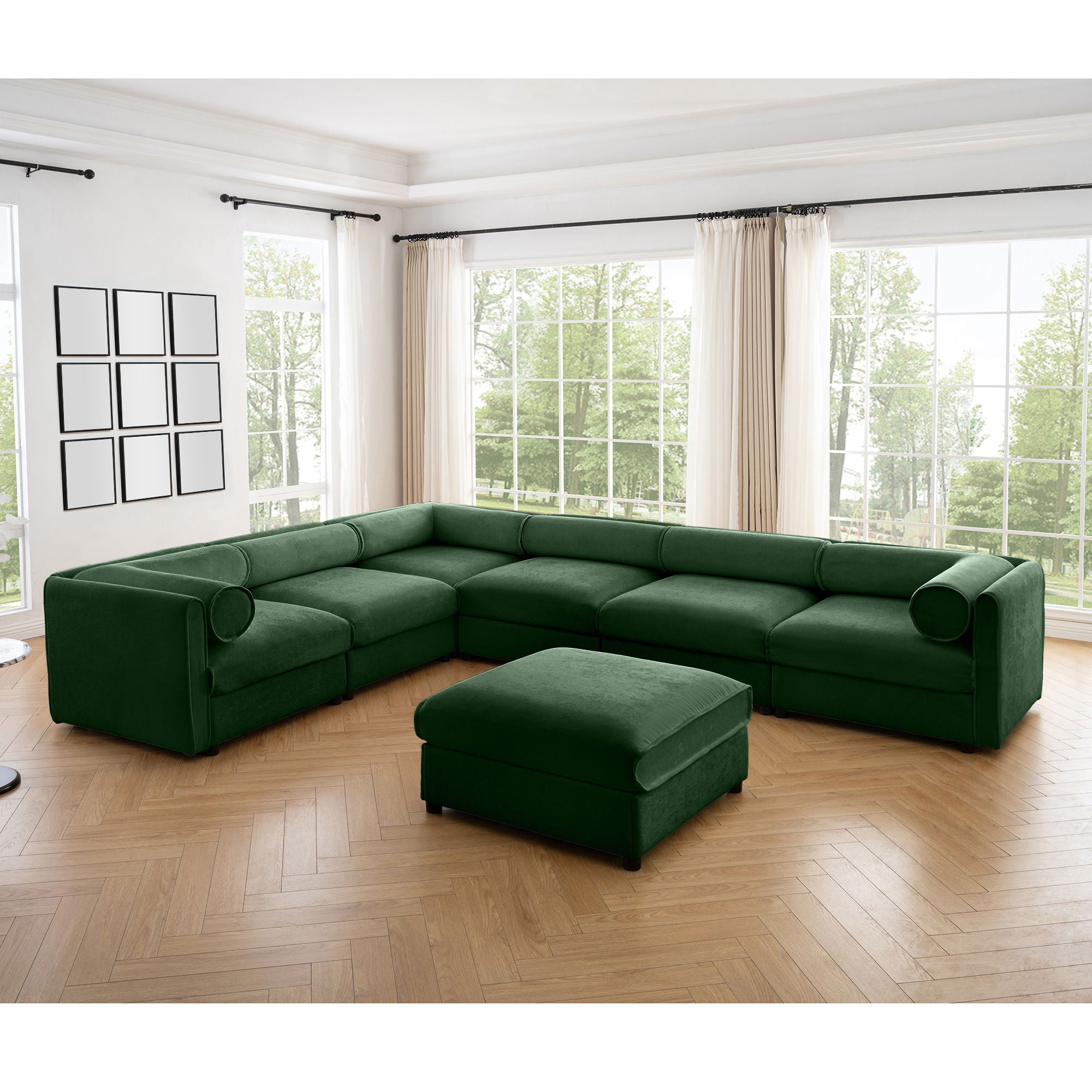 Contemporary Elegant White Chenille Sofa With Storage And Ottoman - Best Buy Furniture