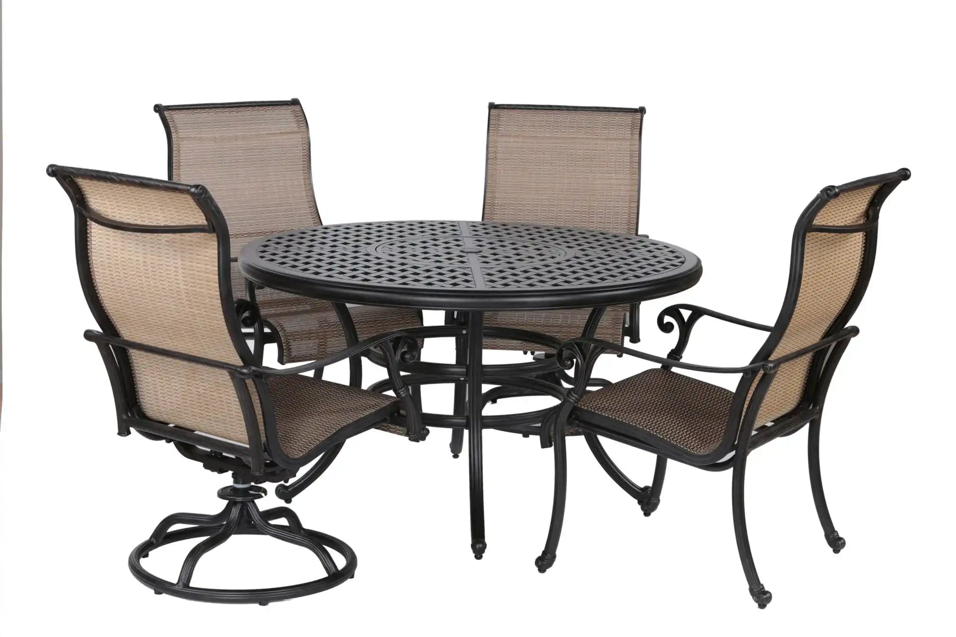 Round 4 Person Dining Set - Antique Bronze - Best Buy Furniture