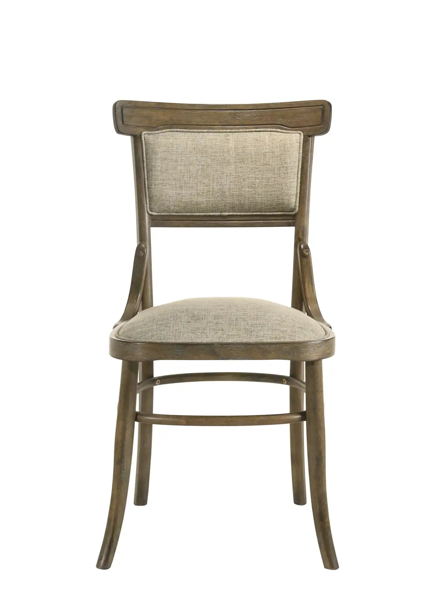 Bistro - Wide Contemporary Fabric Dining Chair With Cushion (Set of 2) - Vintage Walnut - Best Buy Furniture