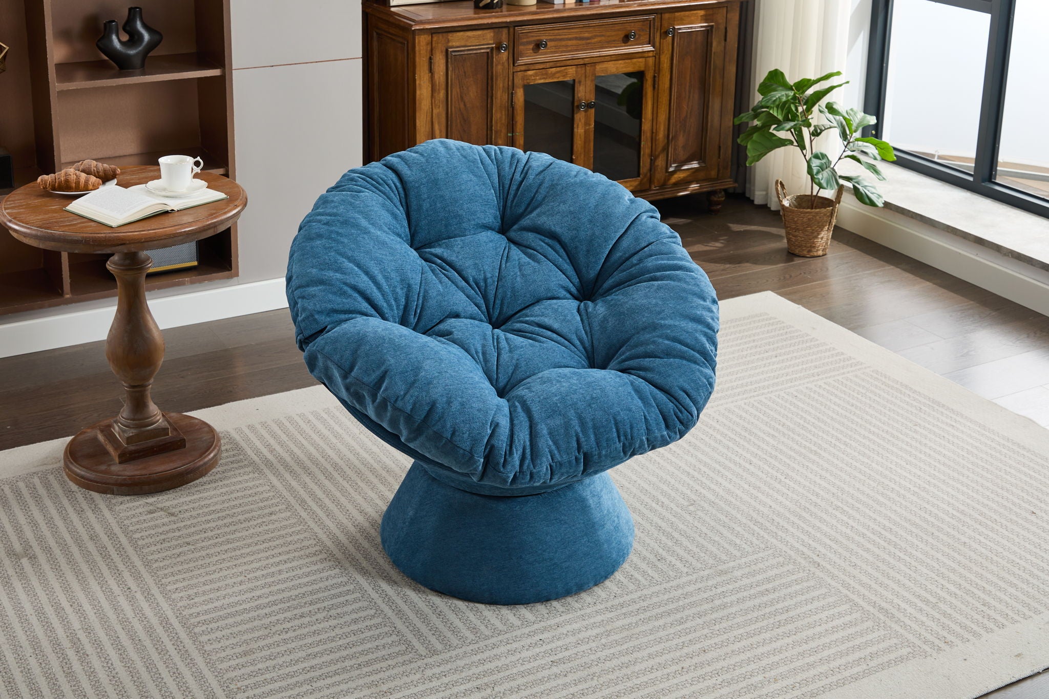 Oversized Swivel Accent Chair, 360 Swivel Barrel Chair, Papasan Chair For Living Room Bedroom - Best Buy Furniture