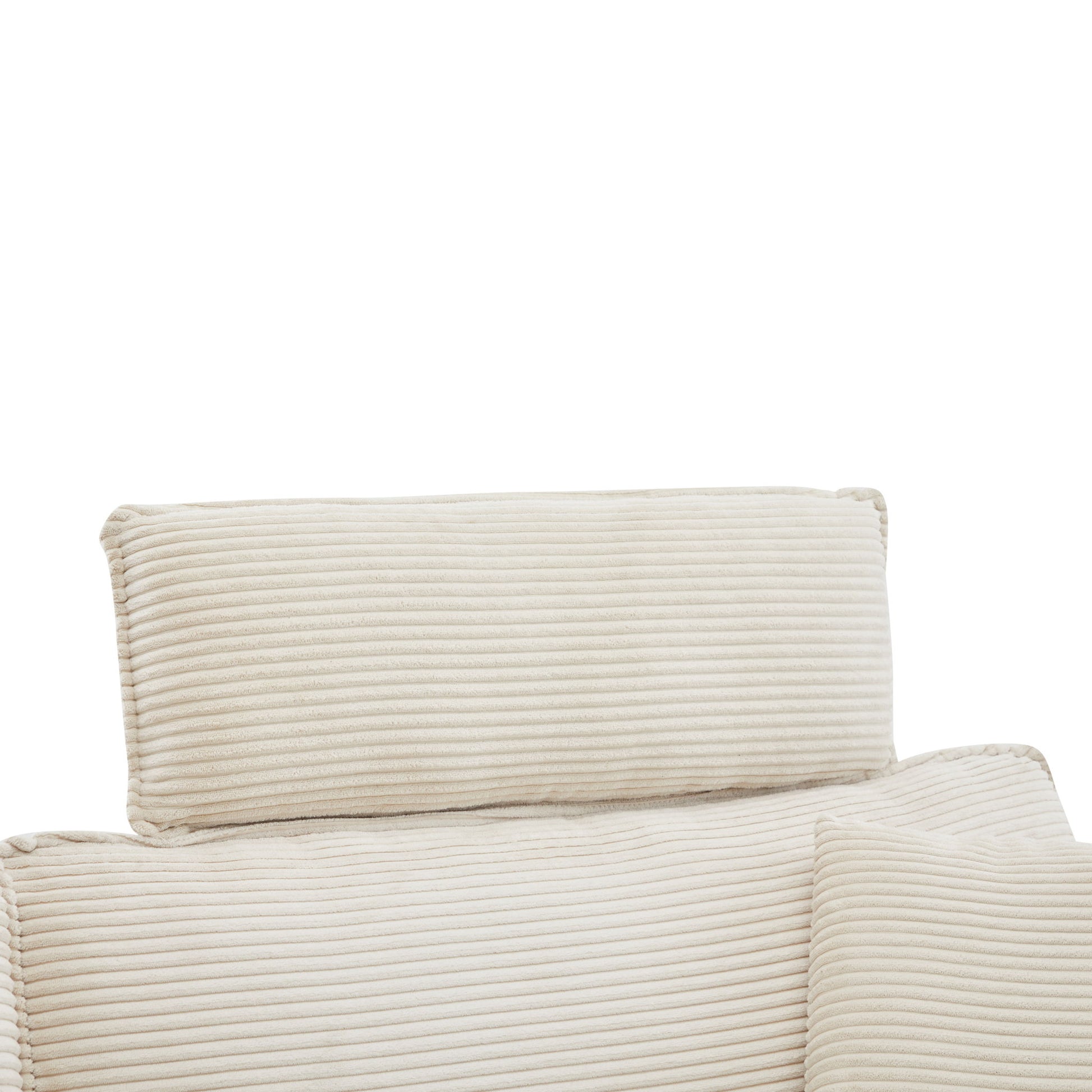 Modern Corduroy Deep Seat Sectional Sofa With Ottoman - Best Buy Furniture