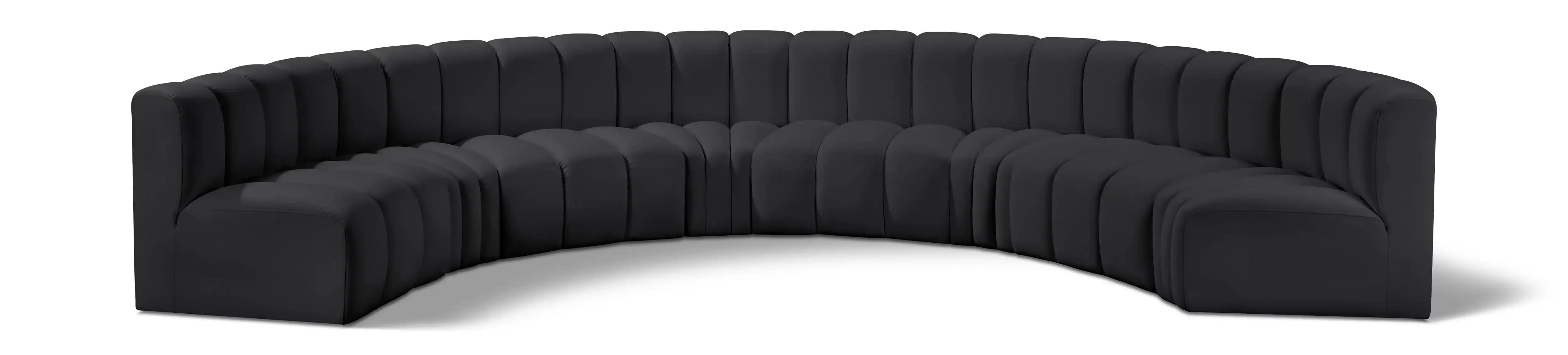 Arc - Faux Leather 8 Piece U-Shaped Modular Sofa - Best Buy Furniture