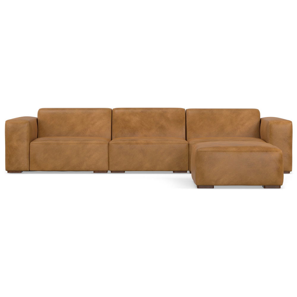 Rex - Handcrafted Sectional Sofa And Ottoman - Best Buy Furniture