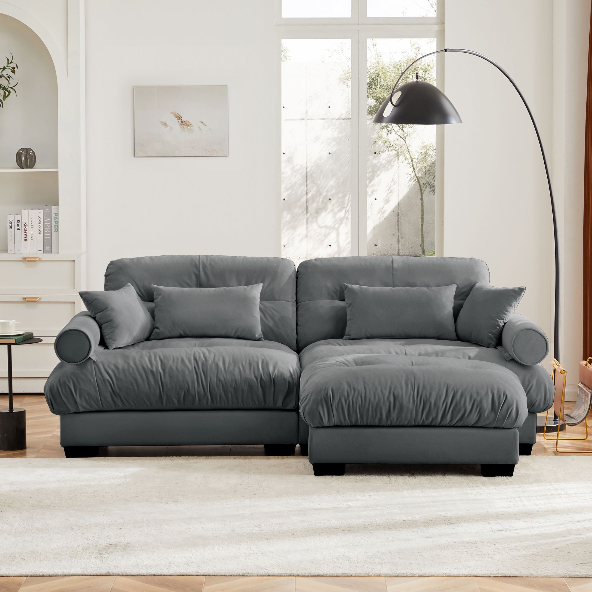 Super Comfort Oversized Modular Sectional Sofa With Movable Ottoman - Best Buy Furniture