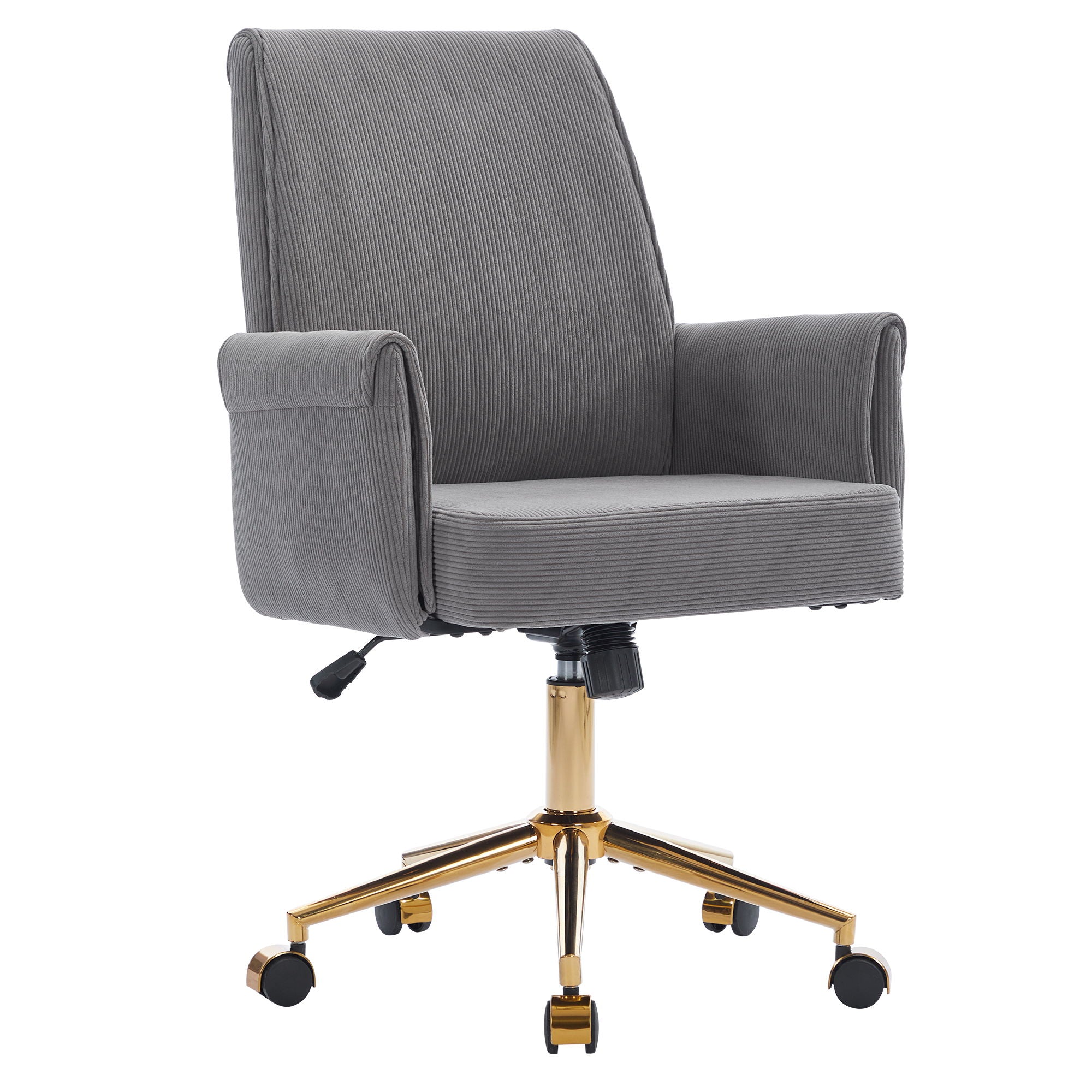 Ergonomic Mid-Back Office Chair With Striped Velvet Fabric - Best Buy Furniture