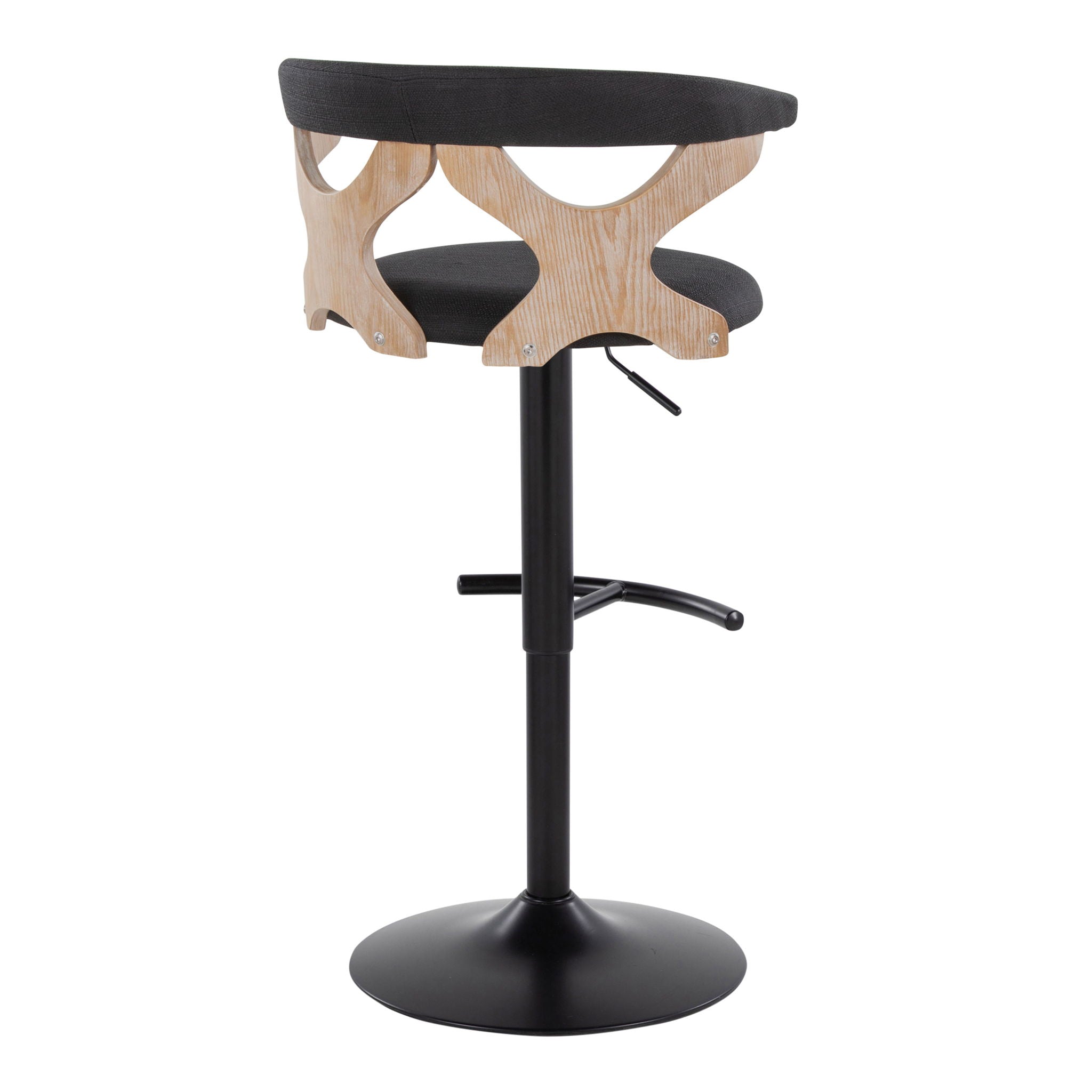 Gardenia - Contemporary Adjustable Barstool & Swivel With Rounded T Footrest (Set of 2) - Best Buy Furniture