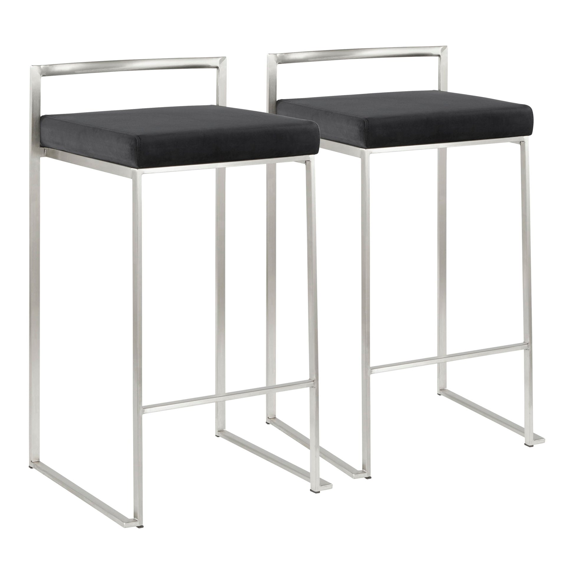 Fuji - Contemporary Elegant Stackable Counter Stool Set - Best Buy Furniture
