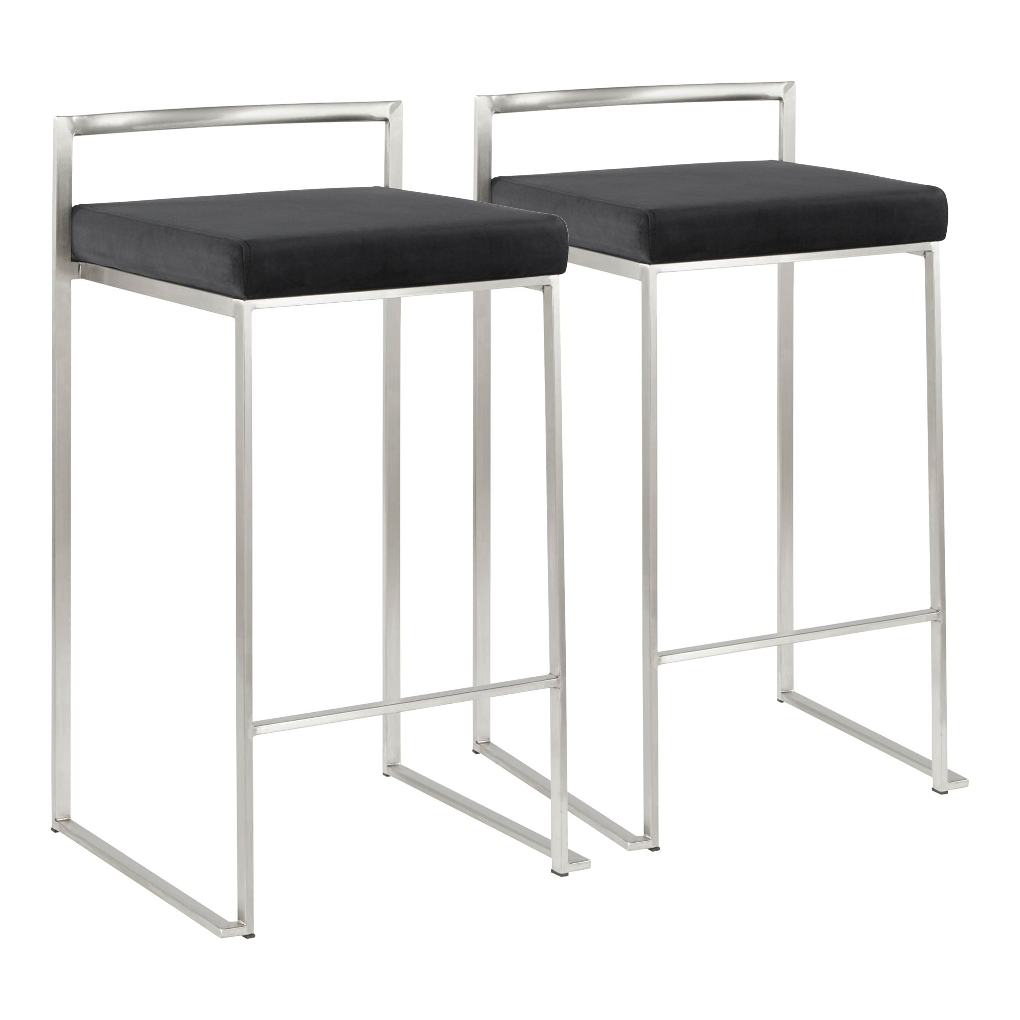 Fuji - Contemporary Elegant Stackable Counter Stool Set - Best Buy Furniture