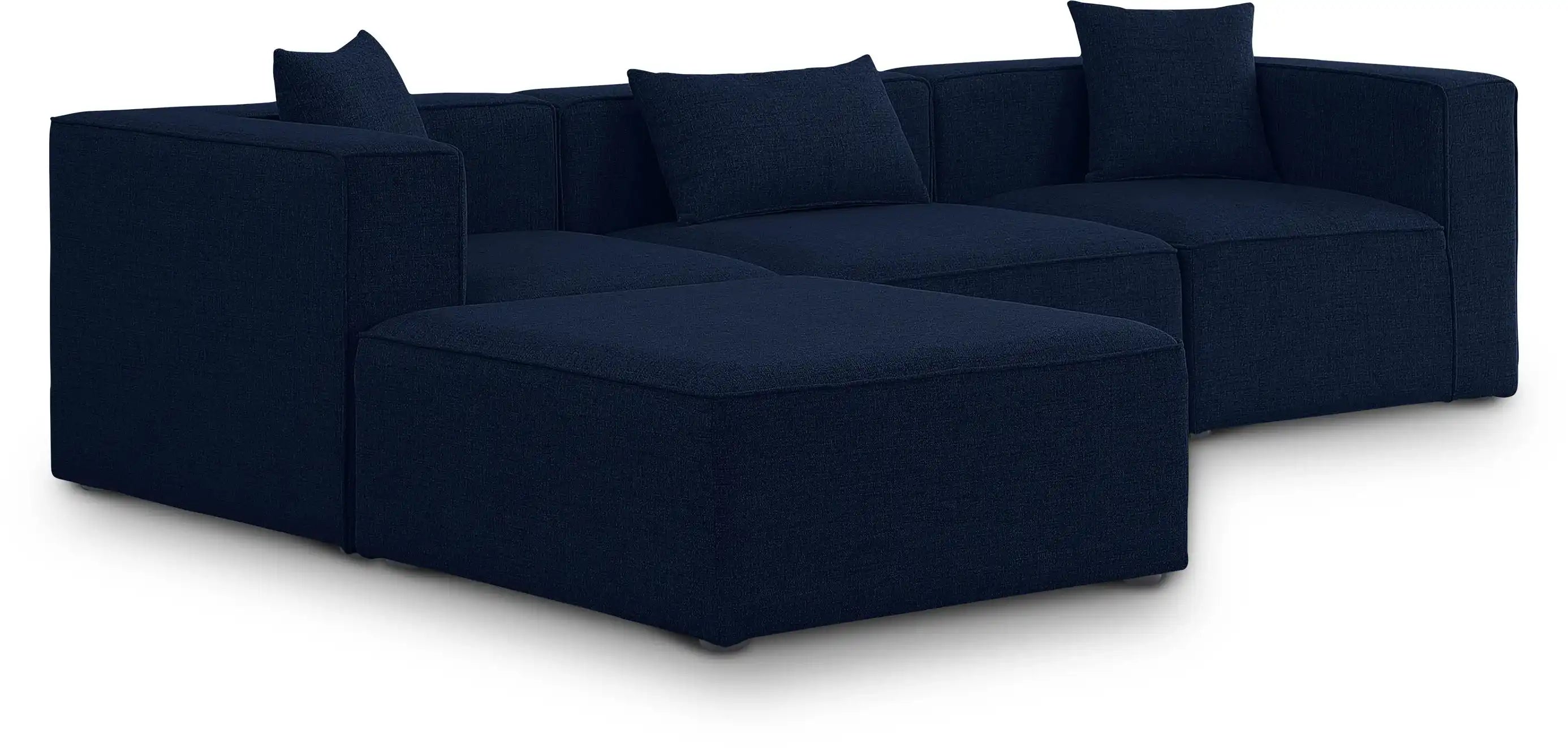 Cube - Linen 4 Piece Modular Sectional With Chaise - Best Buy Furniture